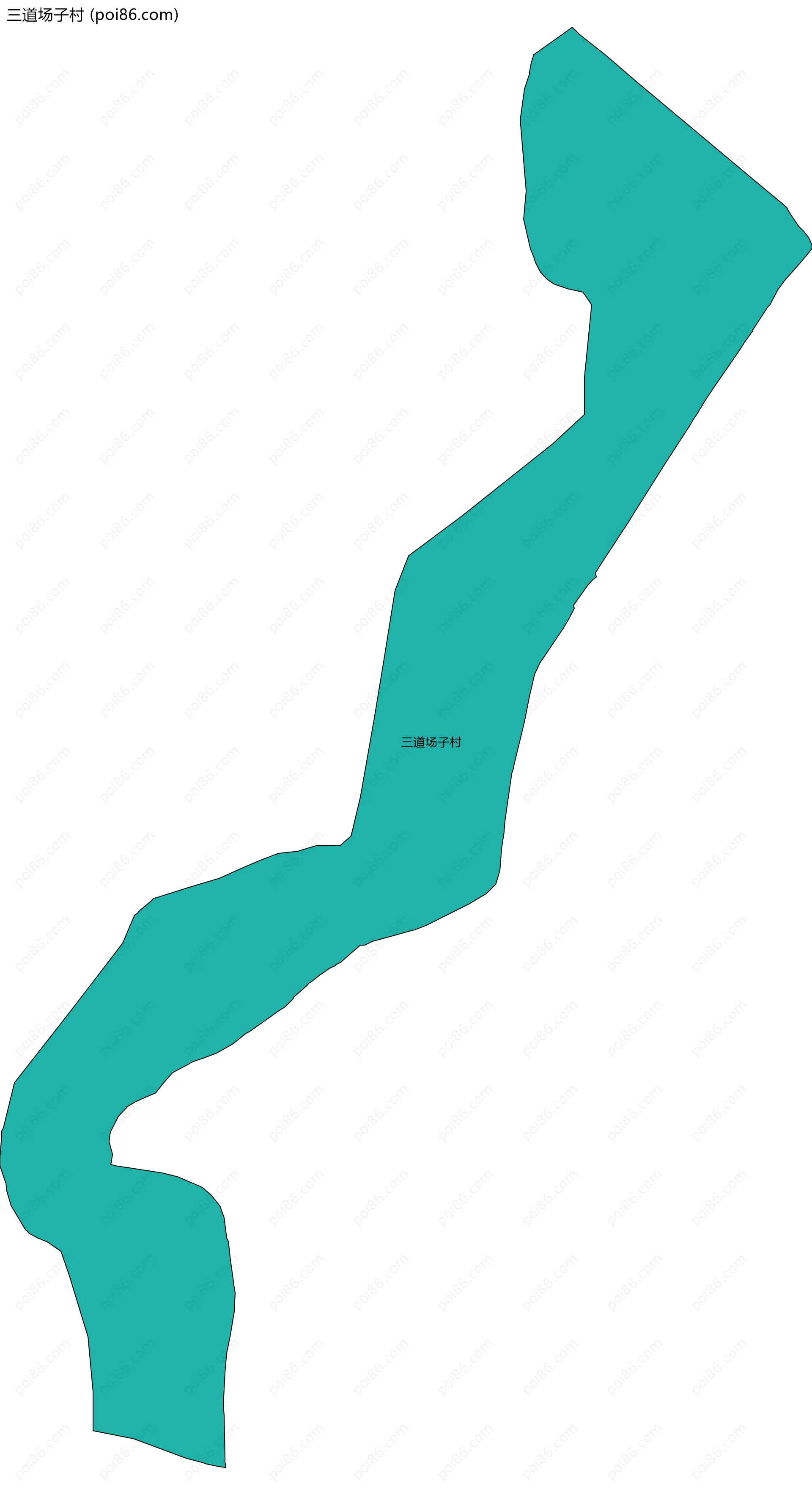 三道场子村边界地图