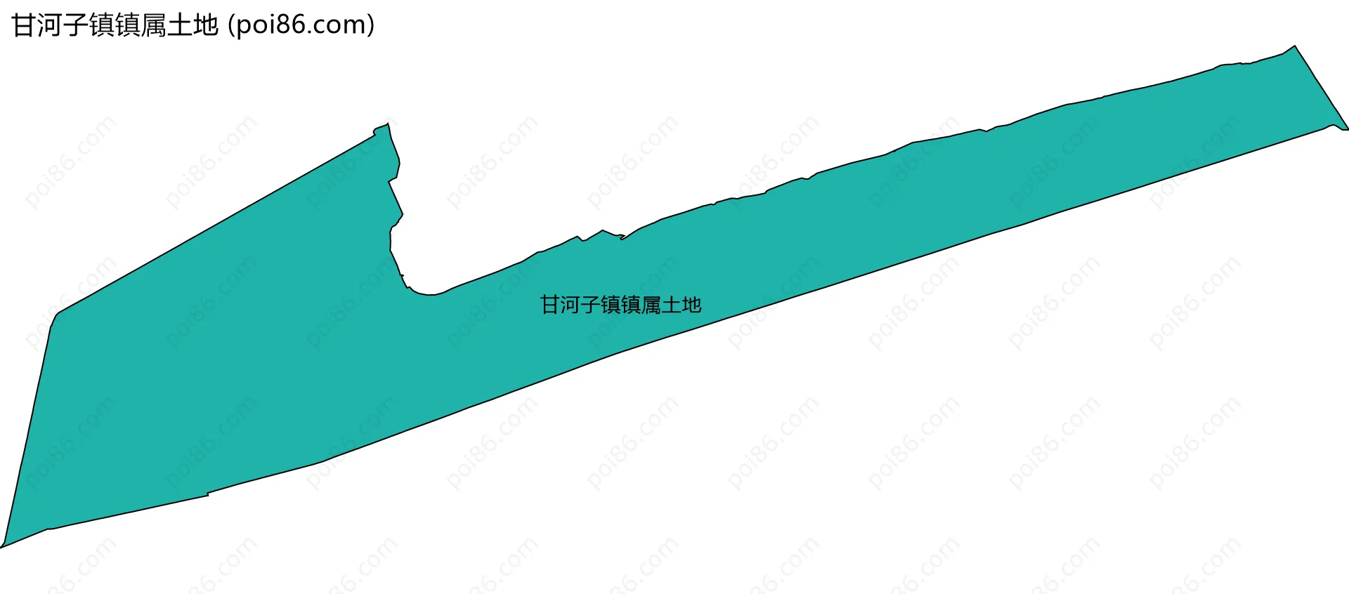 甘河子镇镇属土地边界地图