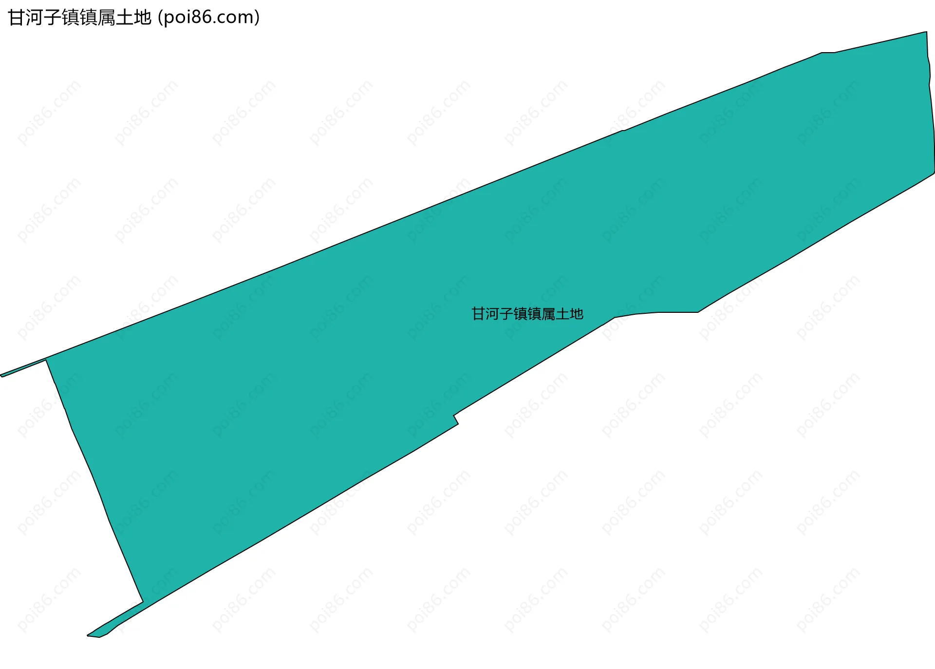 甘河子镇镇属土地边界地图