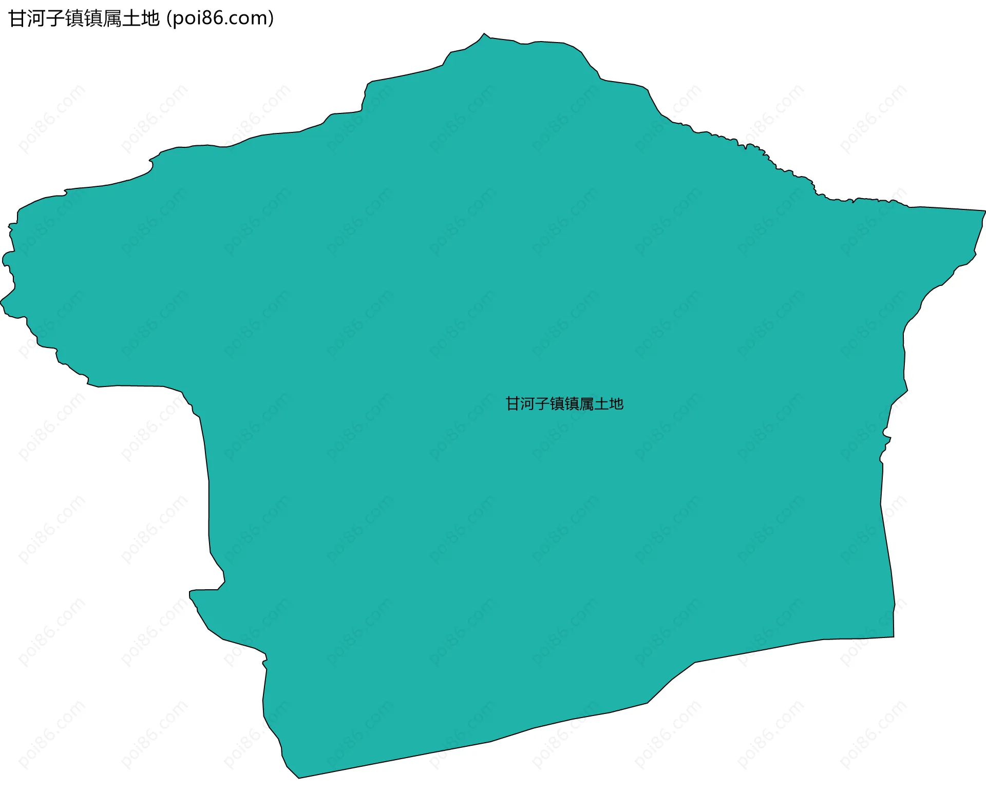甘河子镇镇属土地边界地图