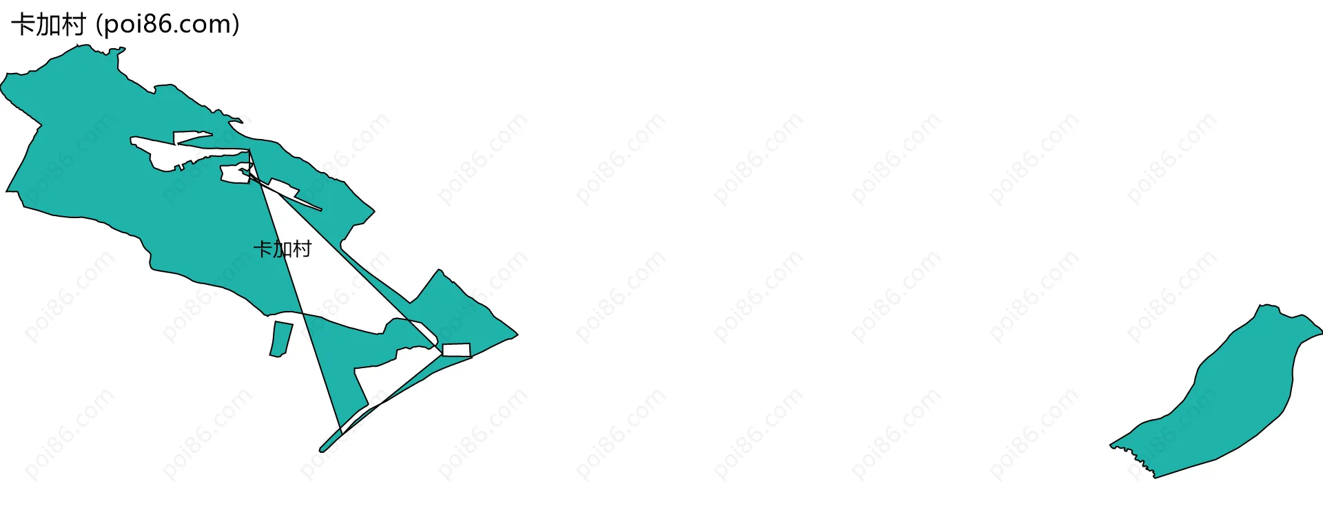 卡加村边界地图