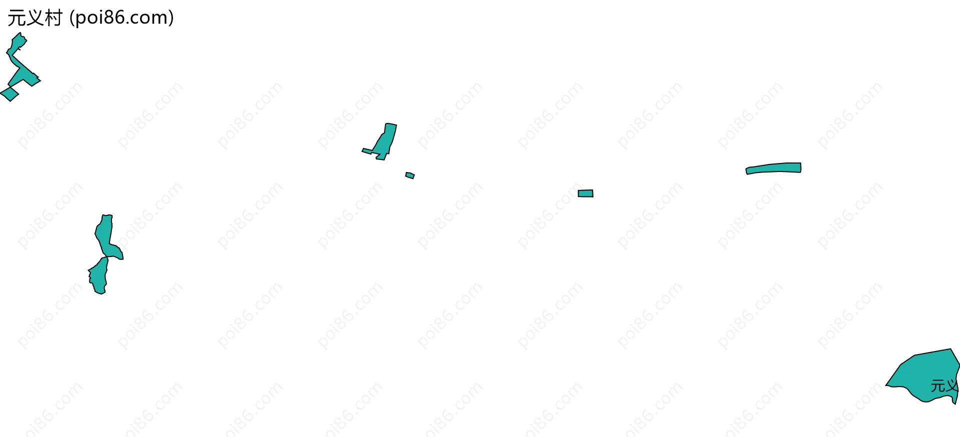 元义村边界地图