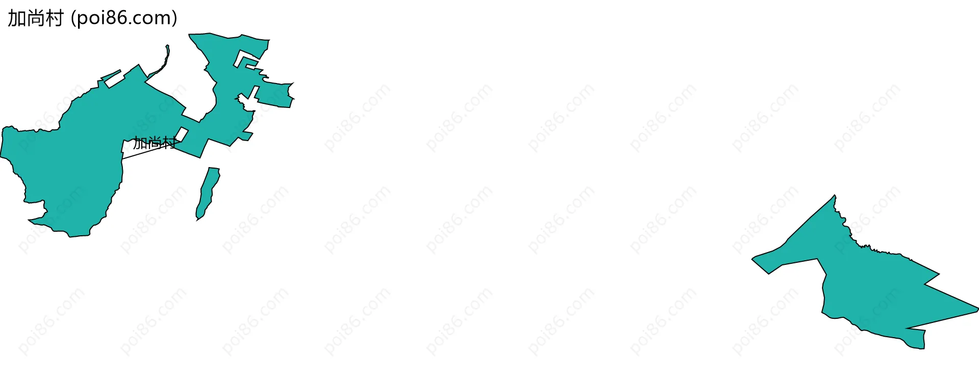 加尚村边界地图