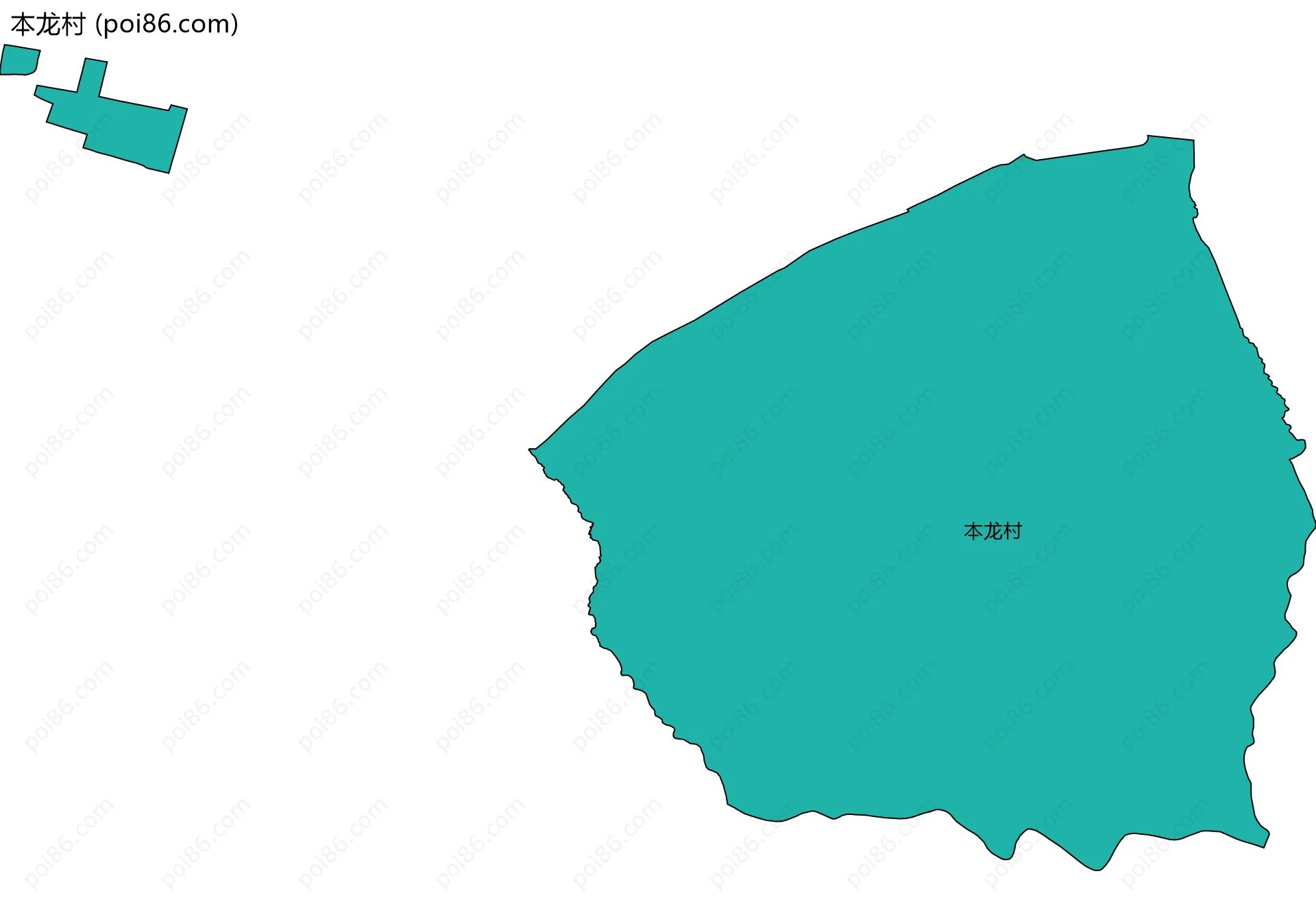 本龙村边界地图