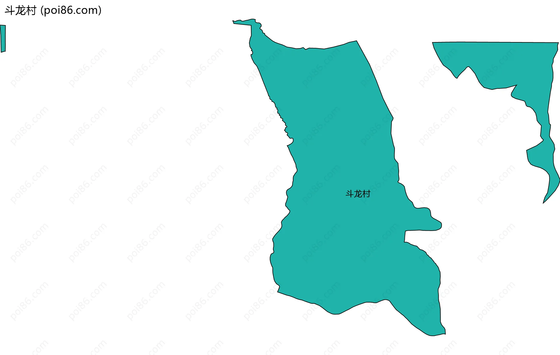 斗龙村边界地图