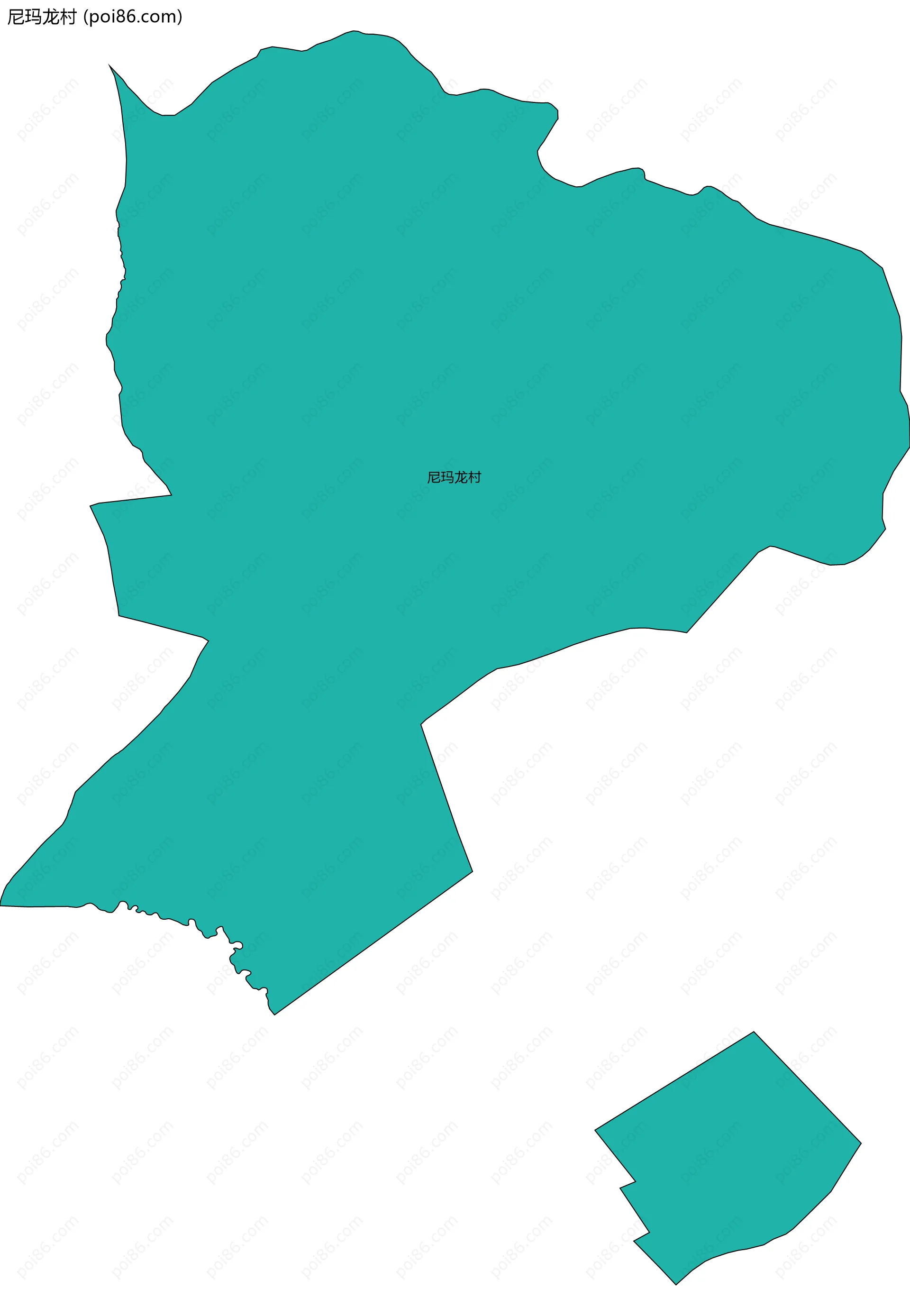 尼玛龙村边界地图