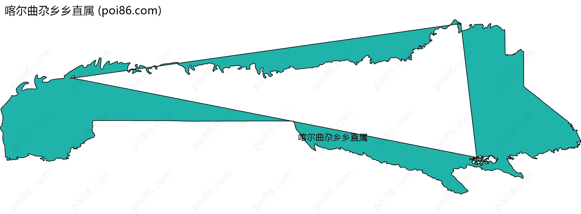 喀尔曲尕乡乡直属边界地图