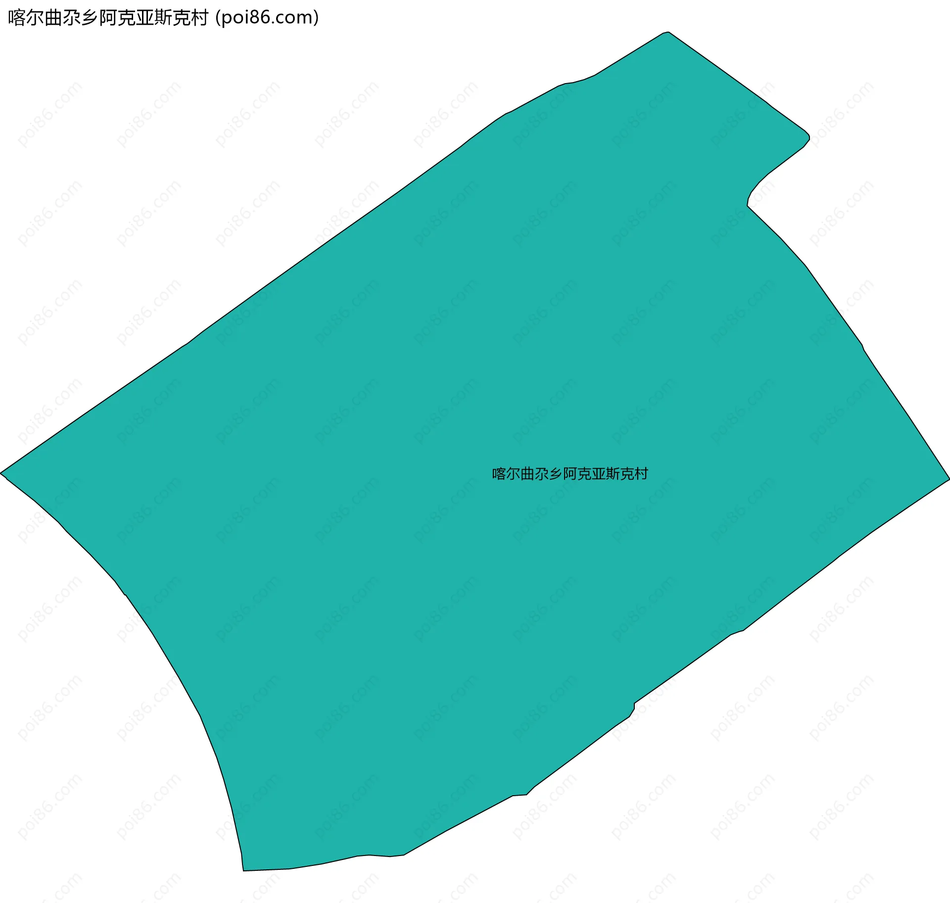 喀尔曲尕乡阿克亚斯克村边界地图
