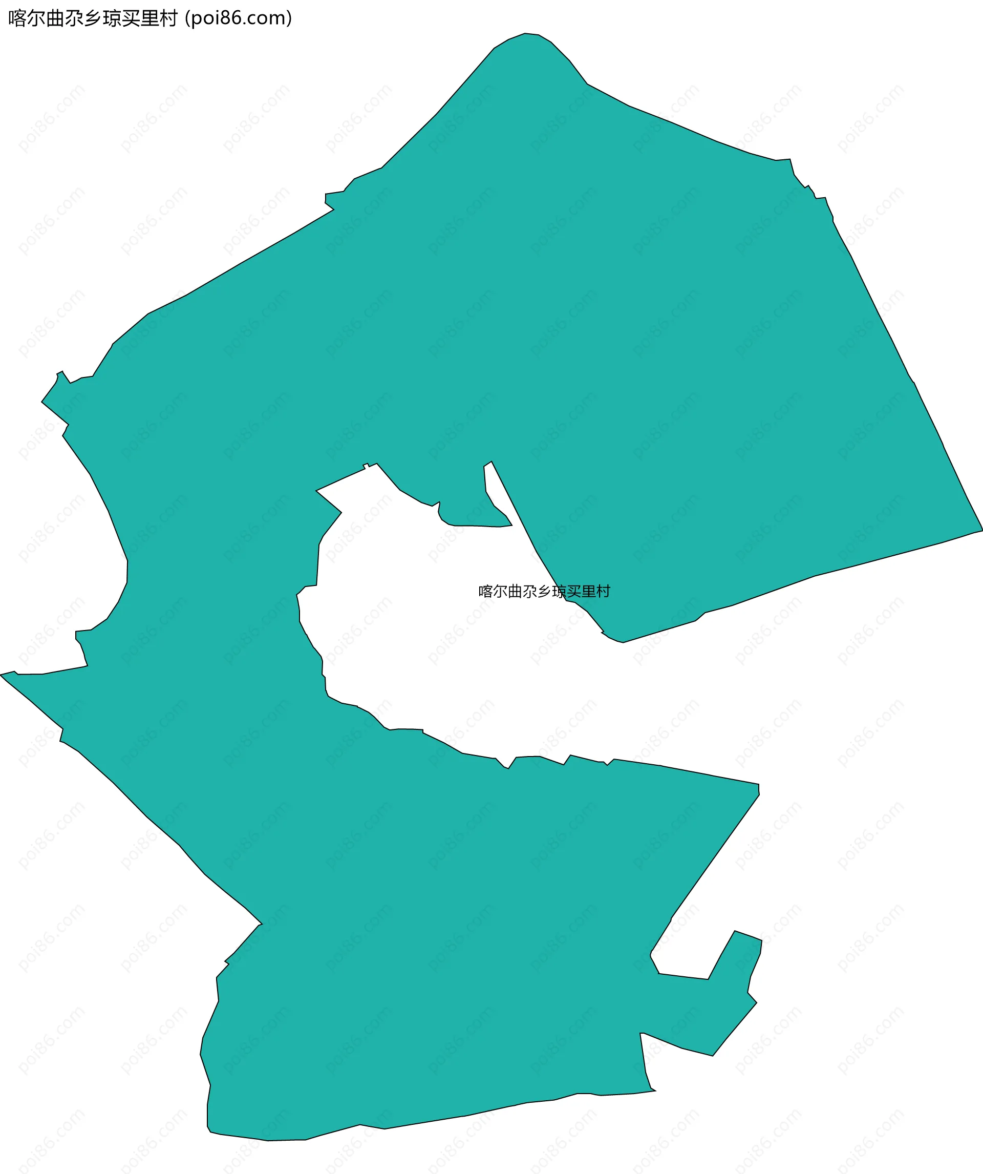 喀尔曲尕乡琼买里村边界地图