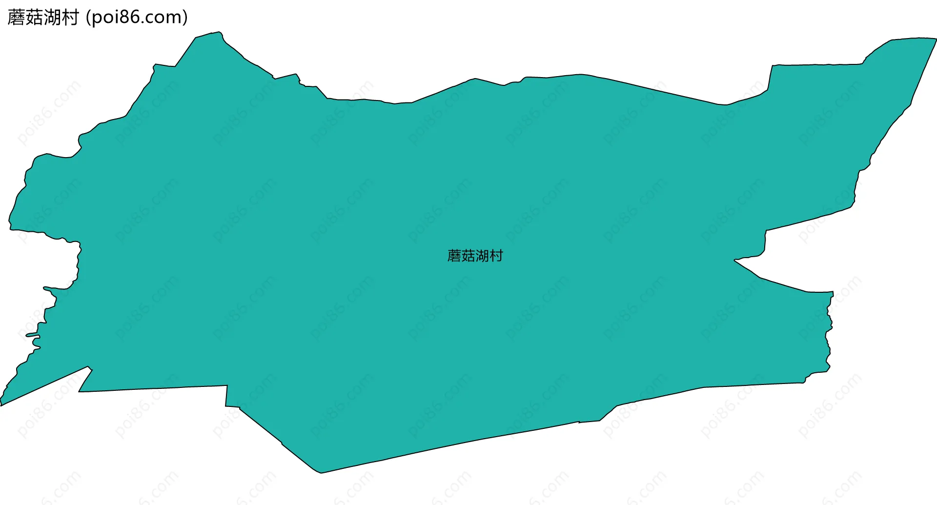 蘑菇湖村边界地图