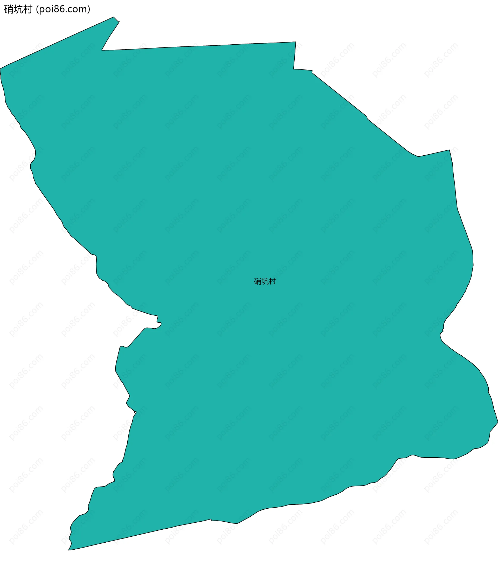 硝坑村边界地图