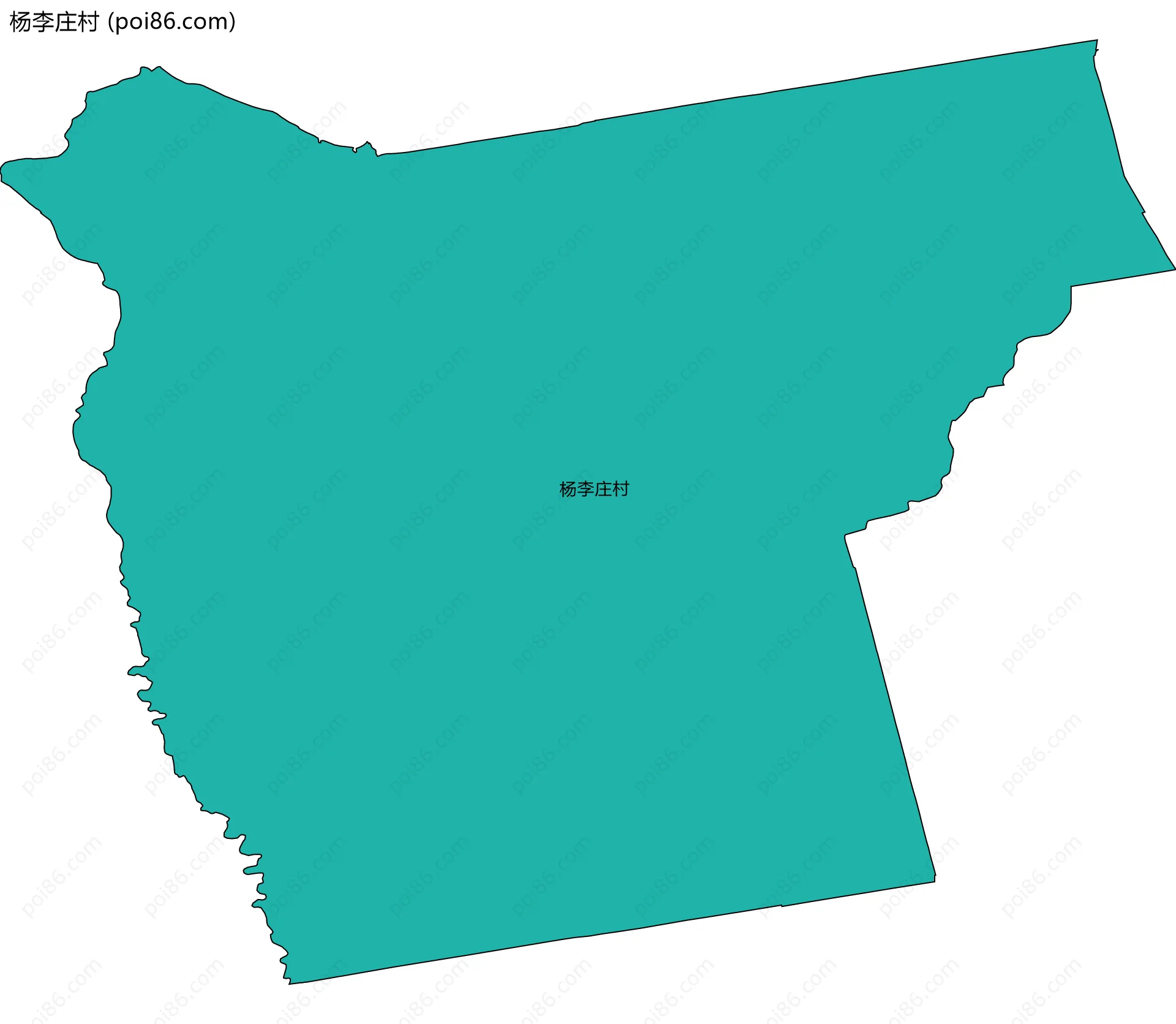 杨李庄村边界地图