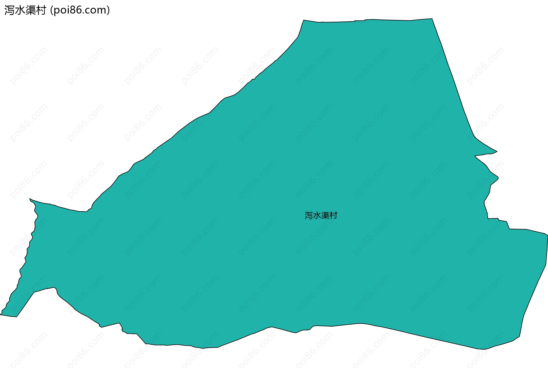 泻水渠村边界地图