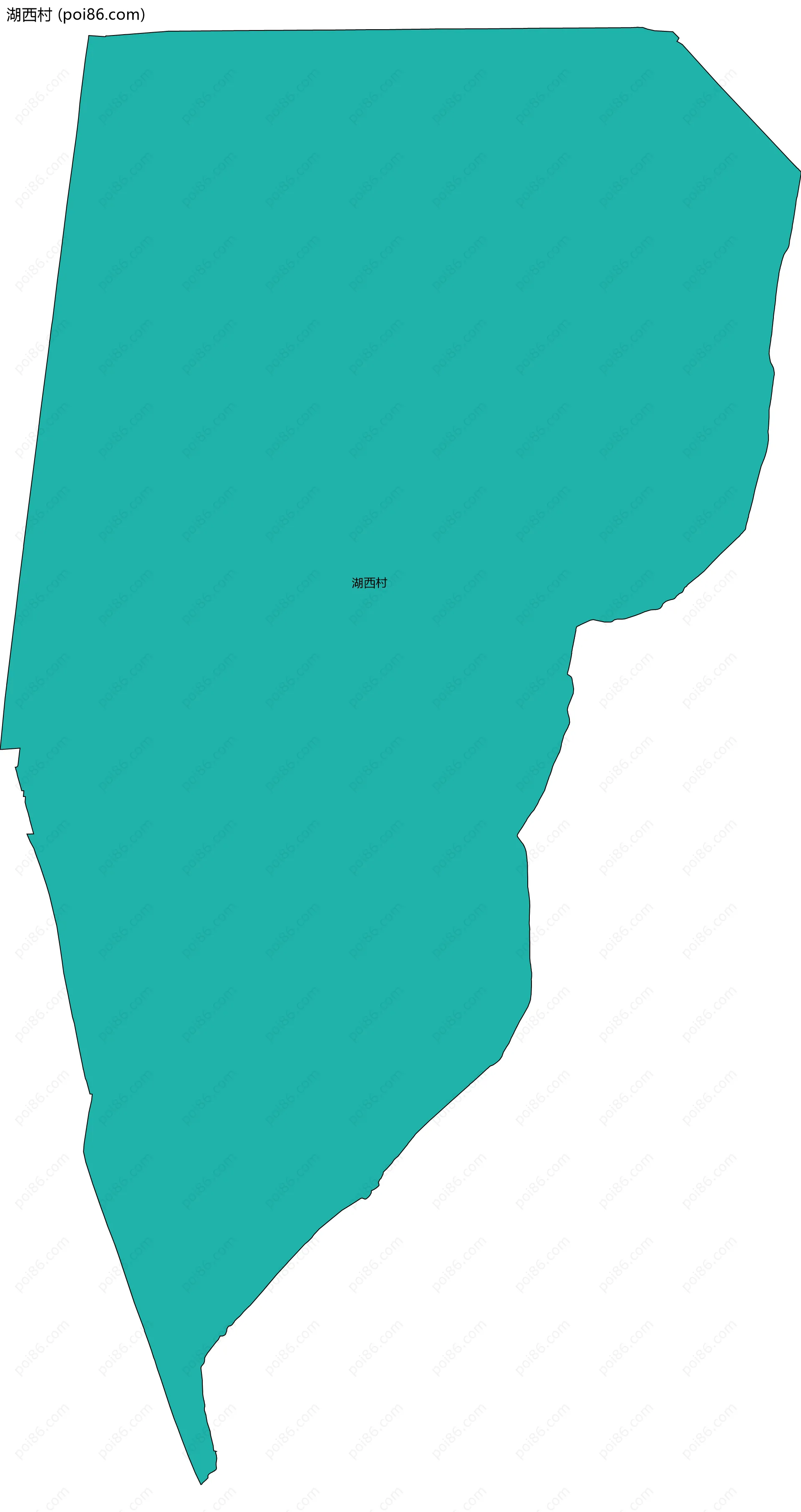 湖西村边界地图