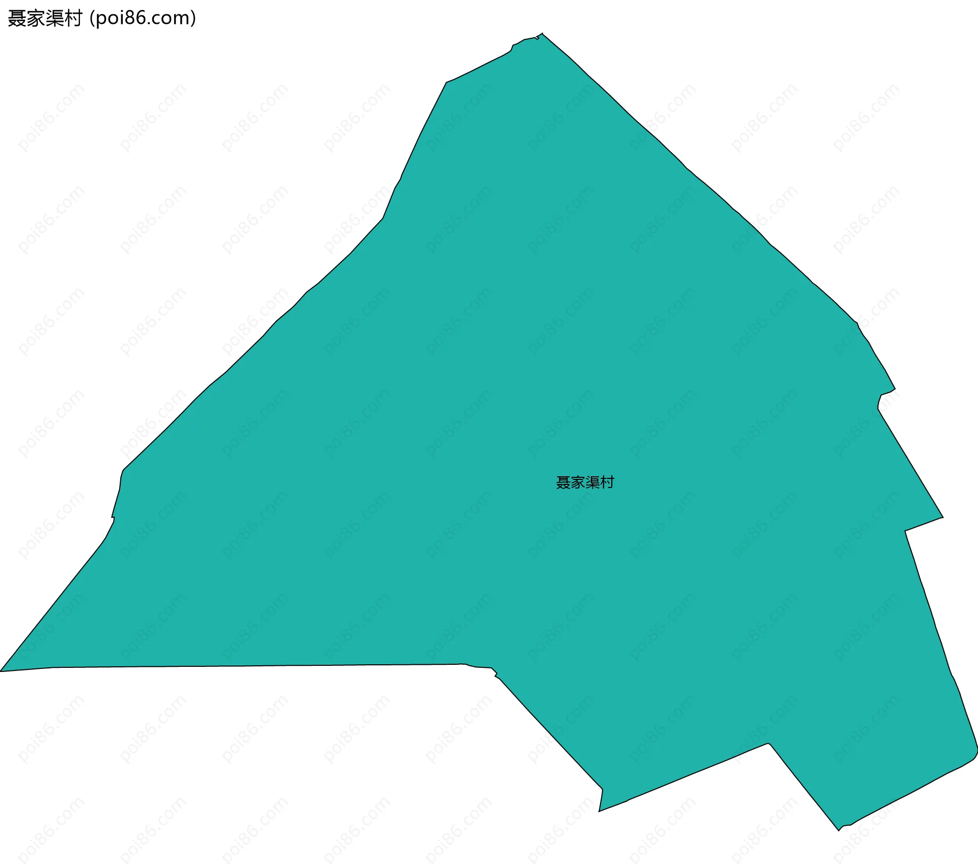 聂家渠村边界地图