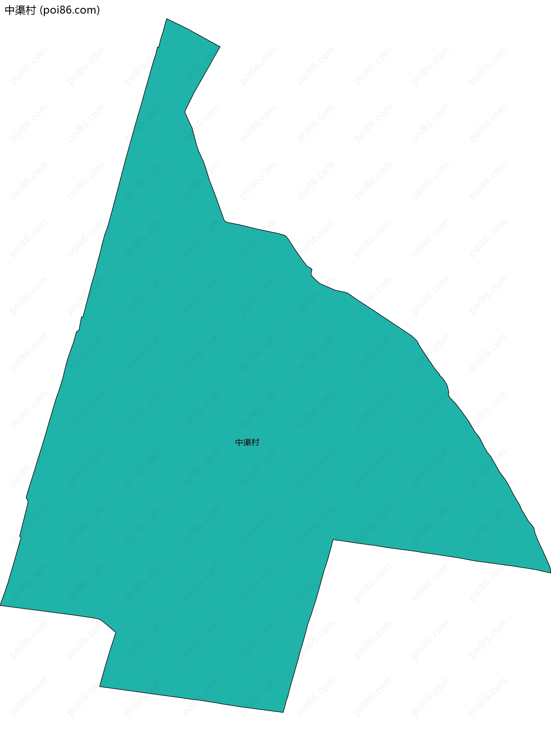 中渠村边界地图