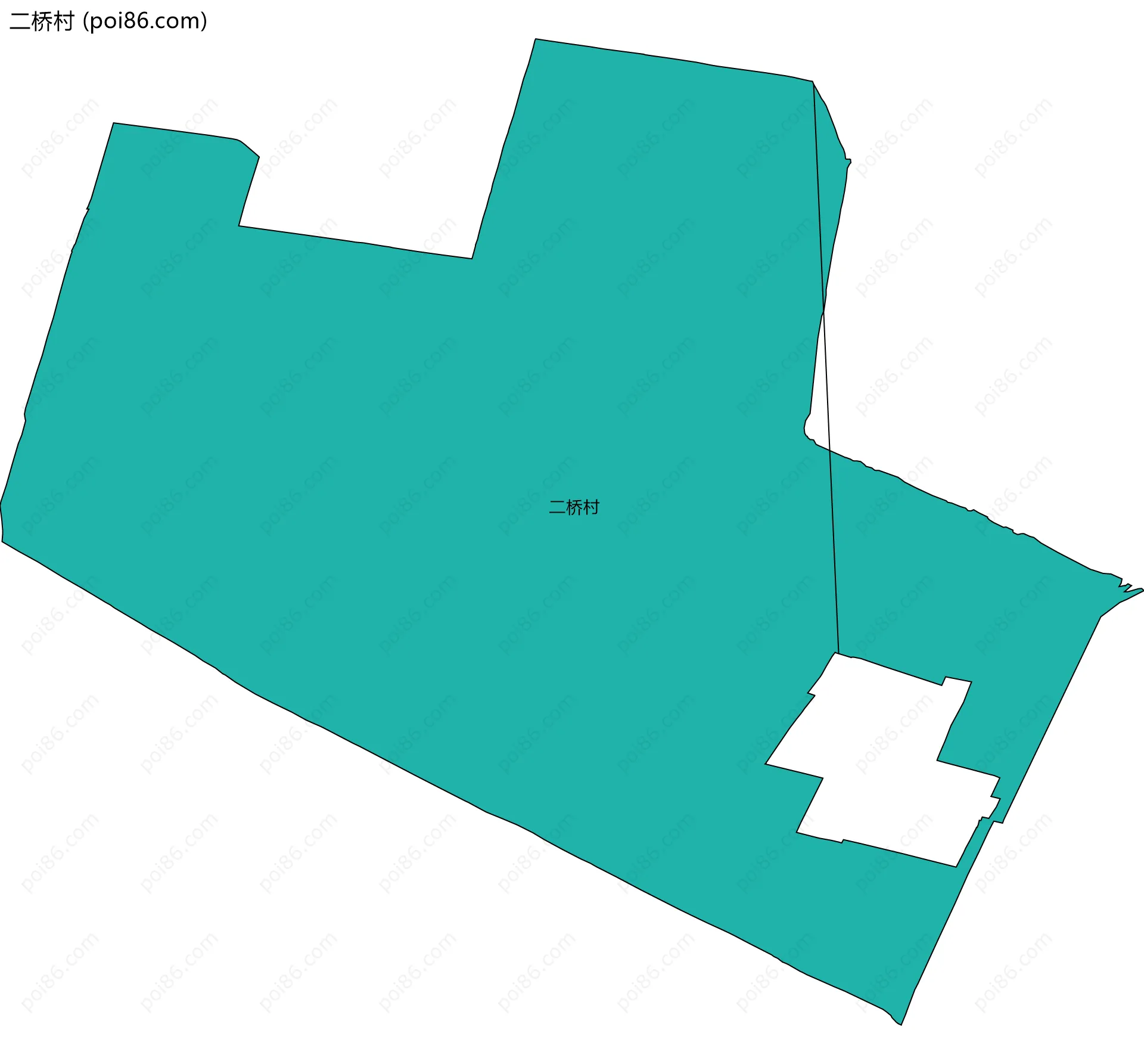 二桥村边界地图