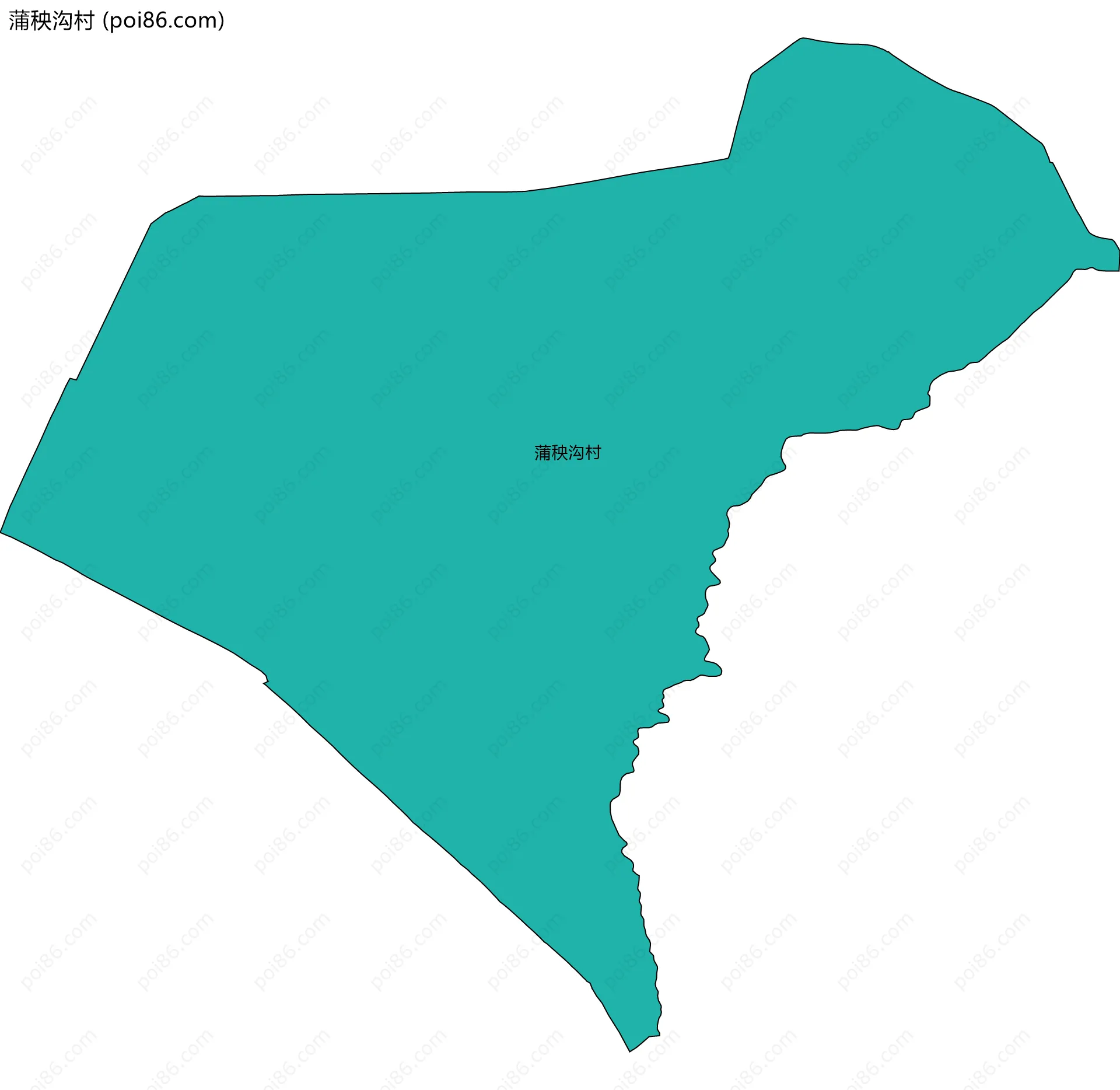 蒲秧沟村边界地图