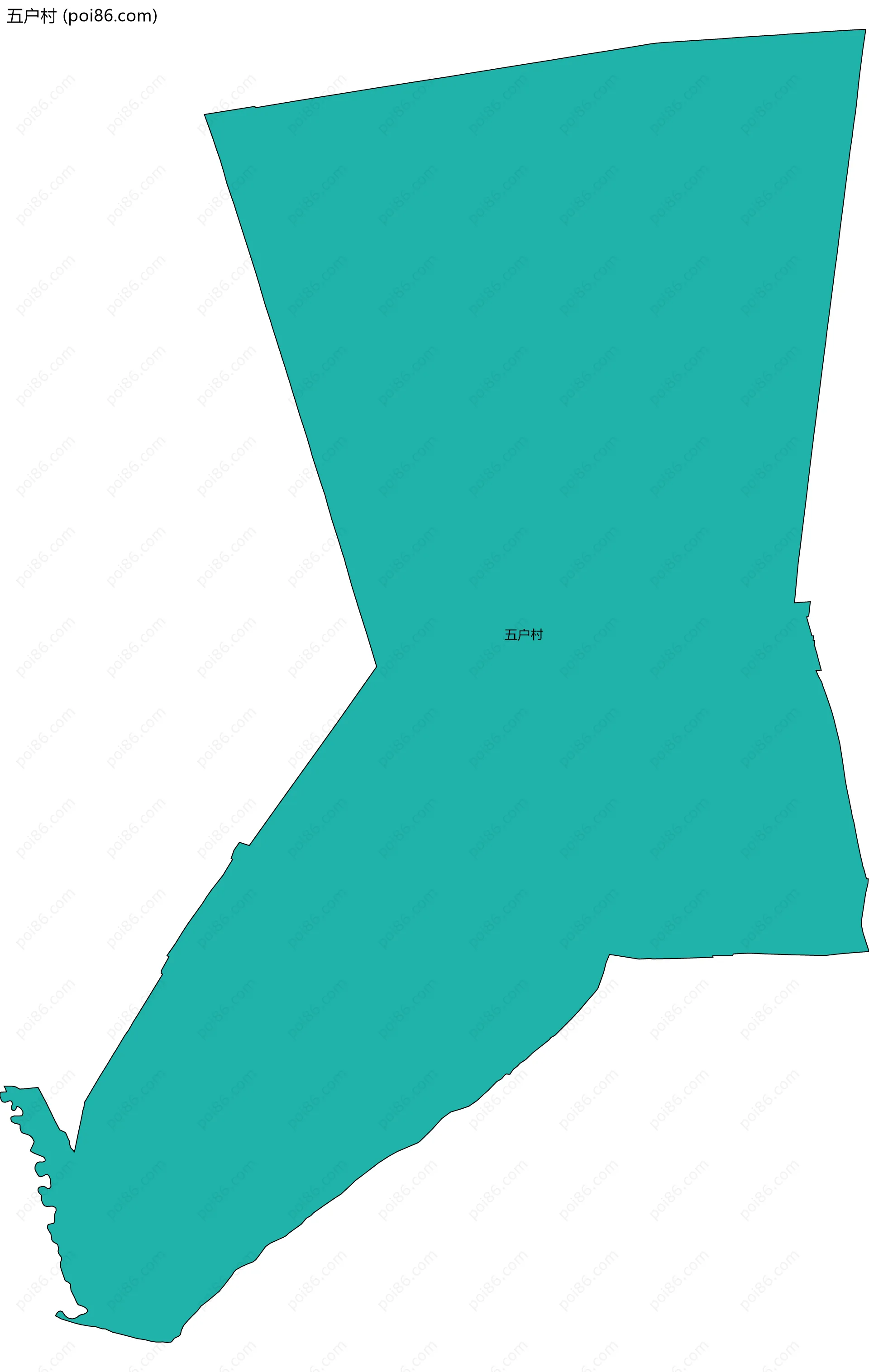 五户村边界地图