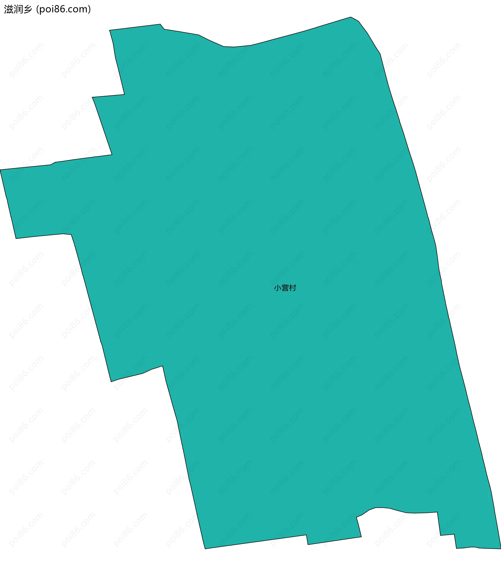 滋润乡边界地图(五级行政区划)