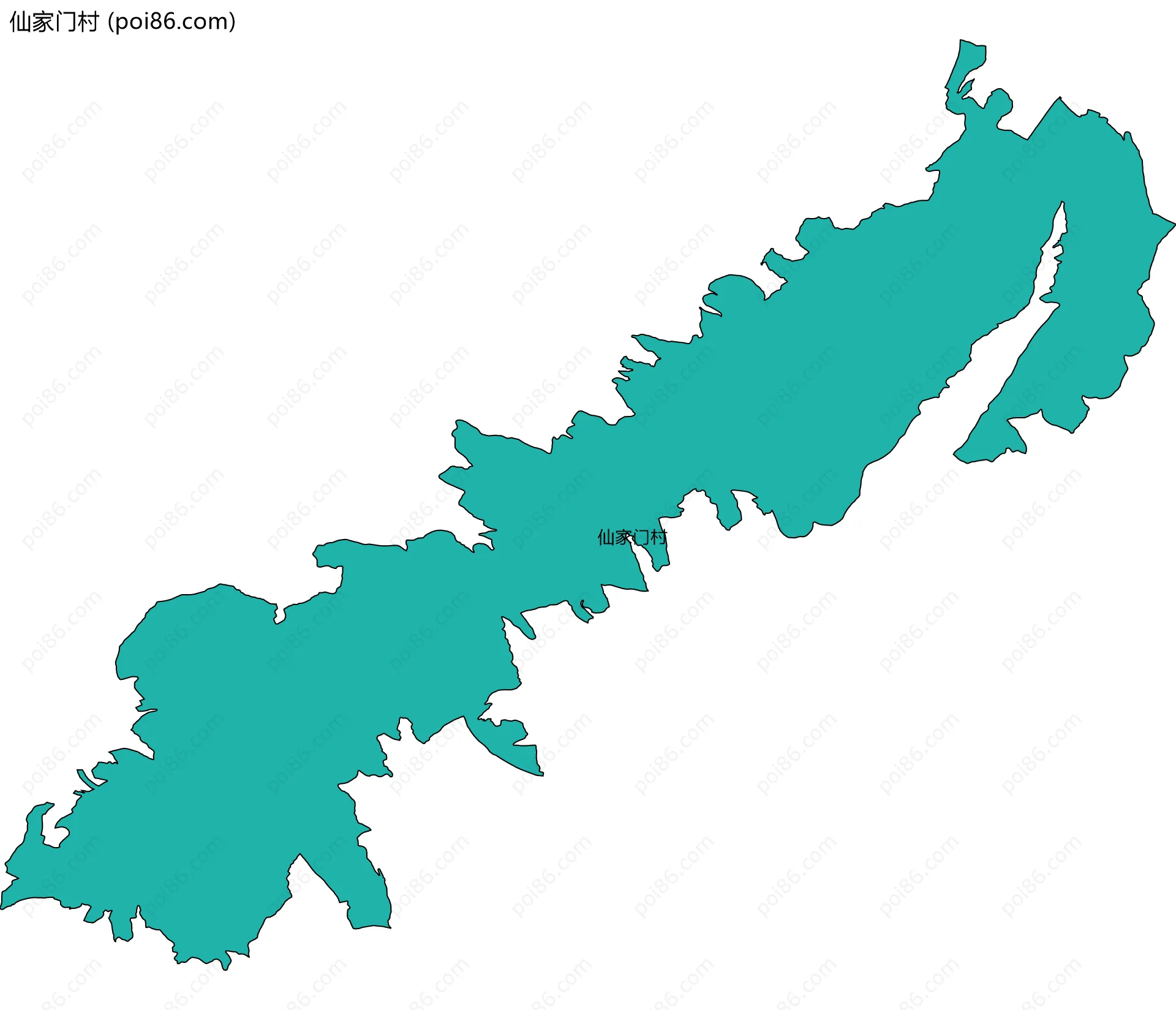 仙家门村边界地图