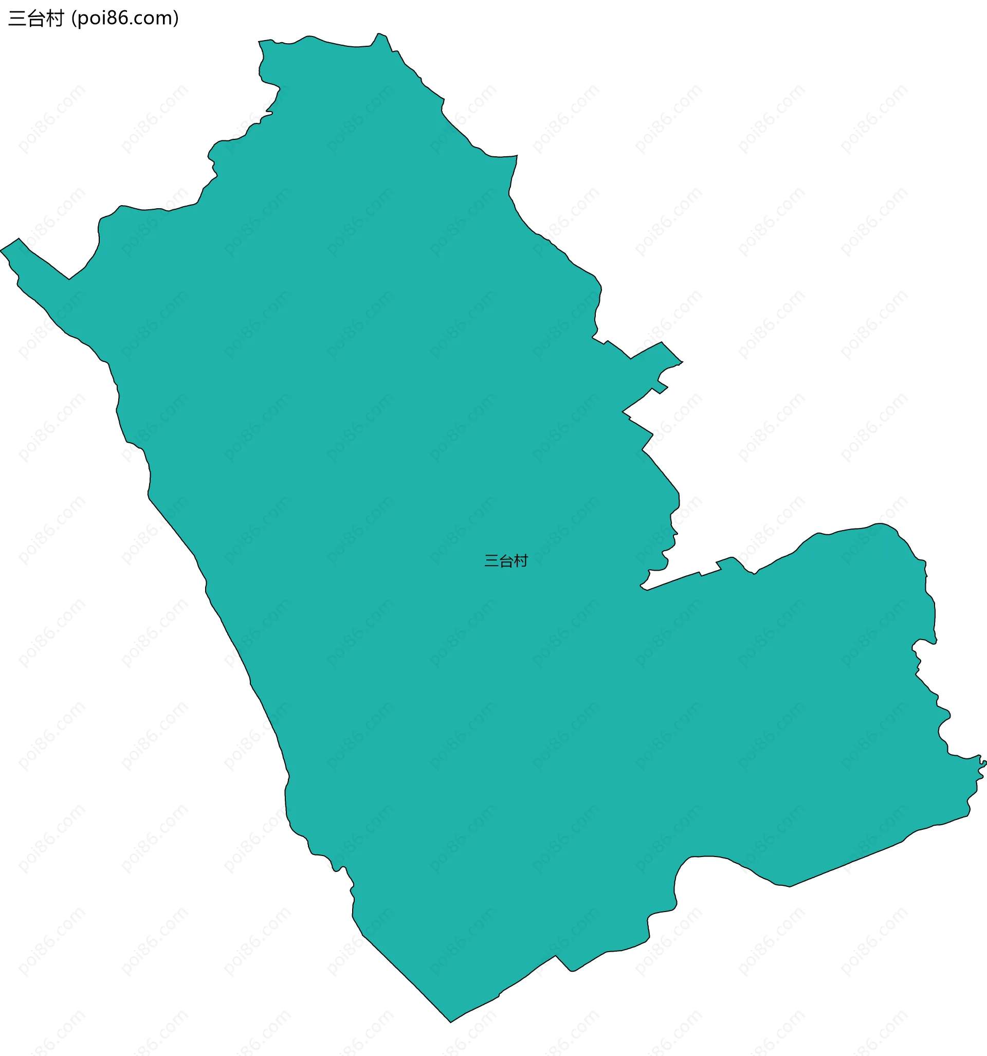 三台村边界地图