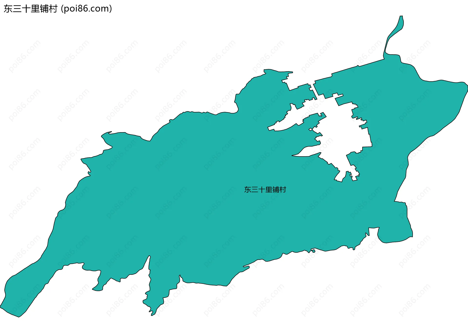 东三十里铺村边界地图