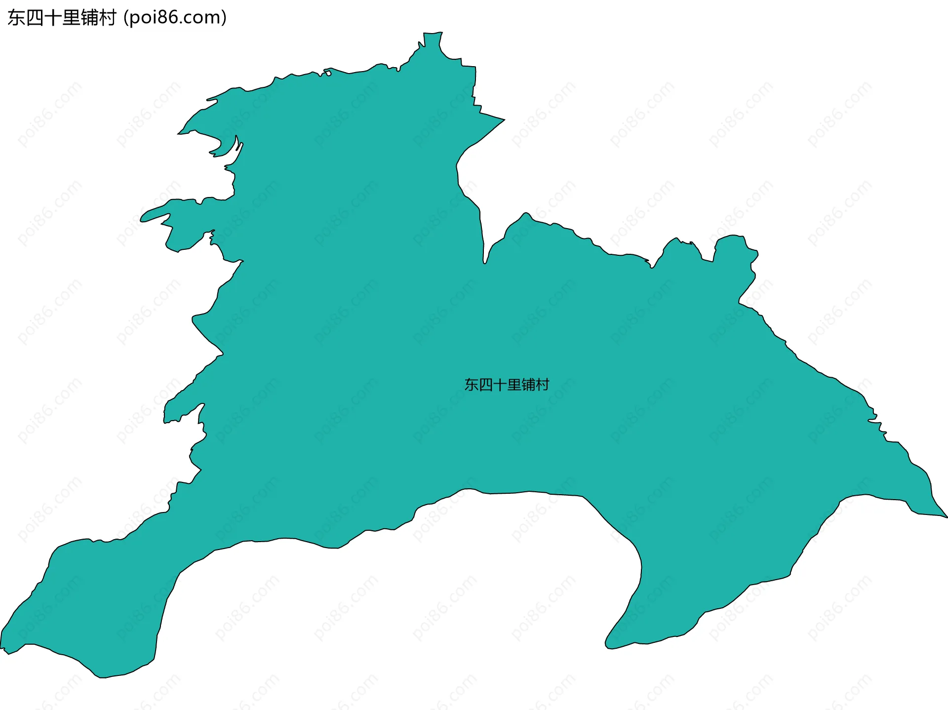 东四十里铺村边界地图