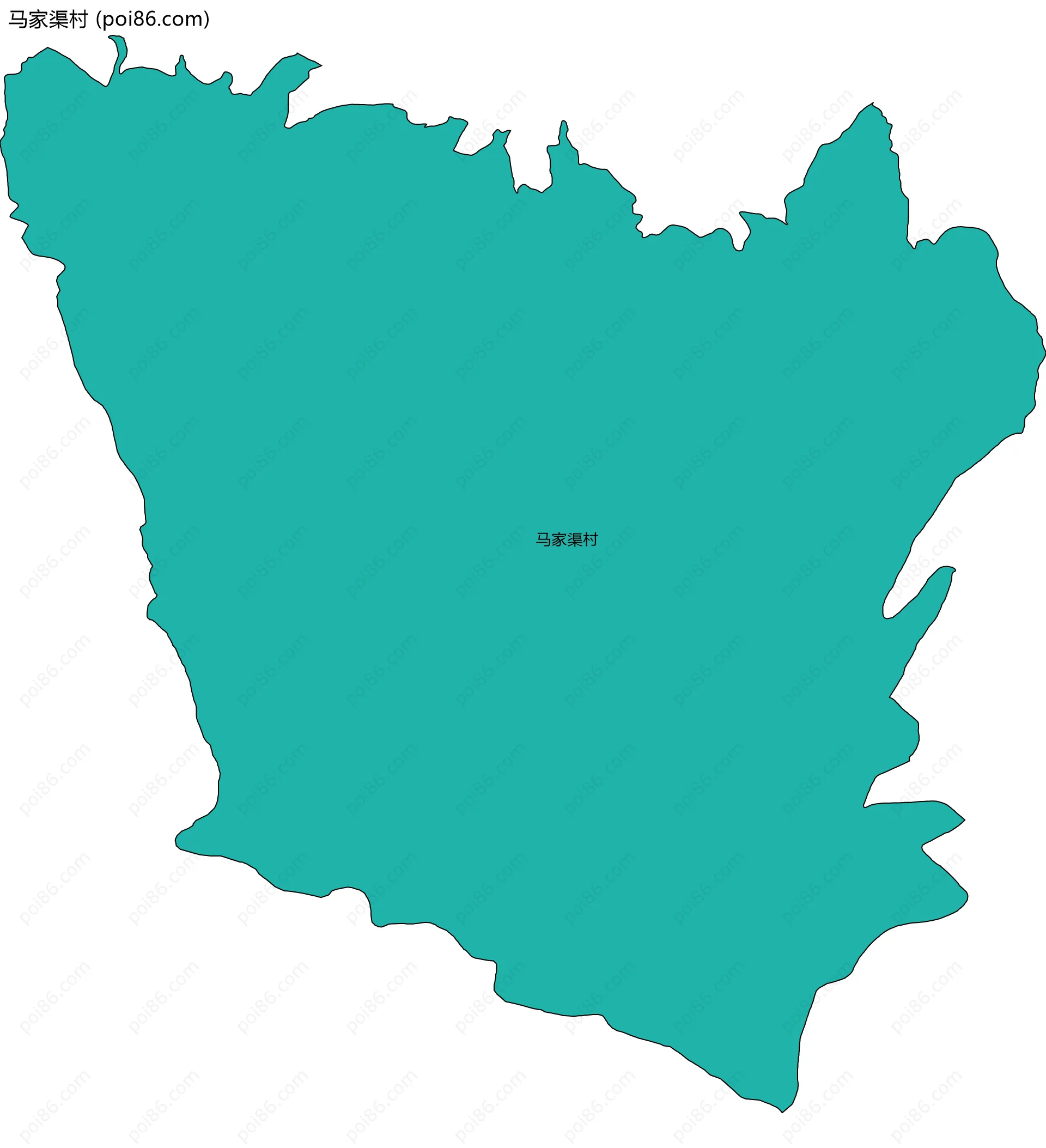马家渠村边界地图