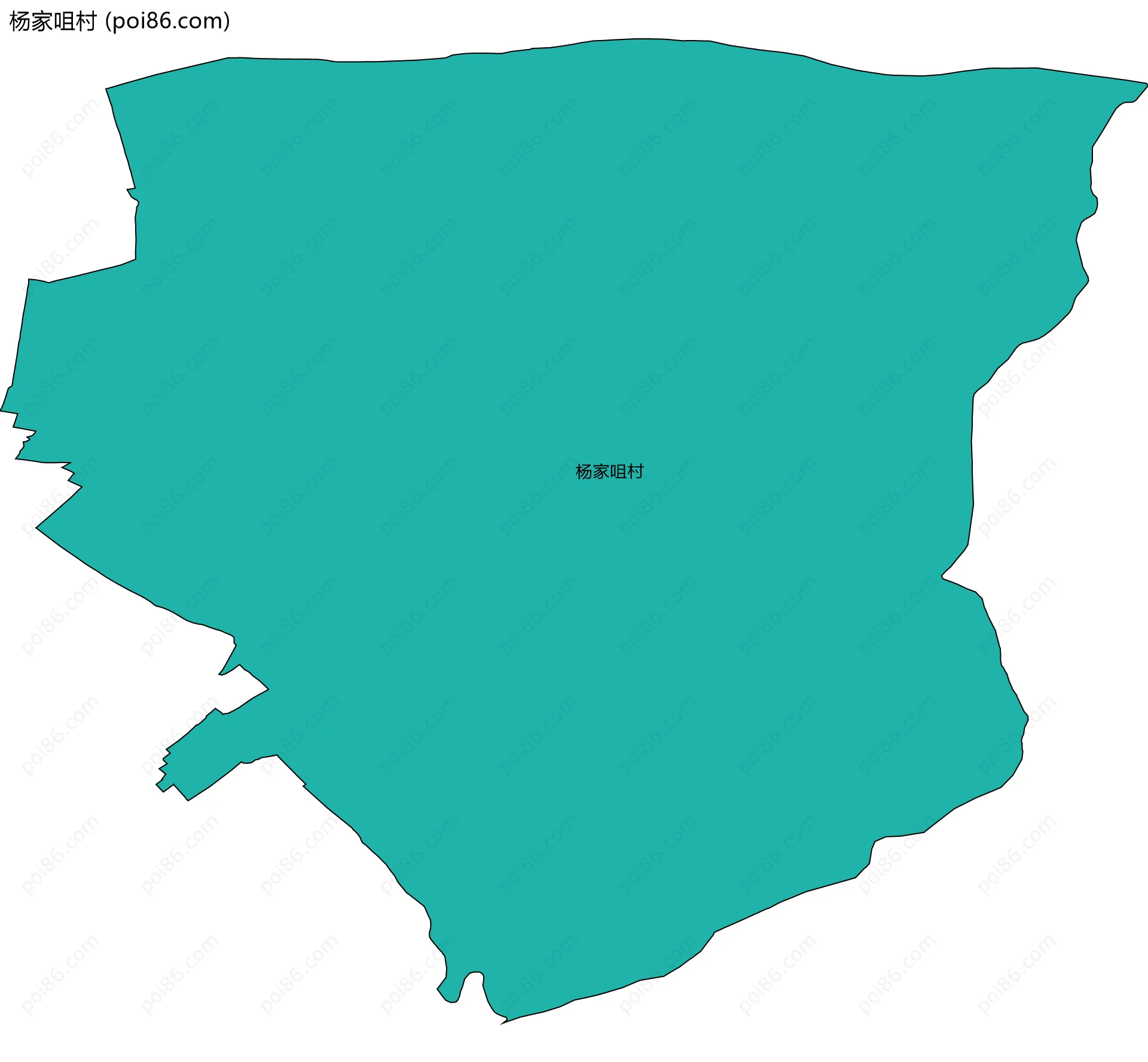 杨家咀村边界地图