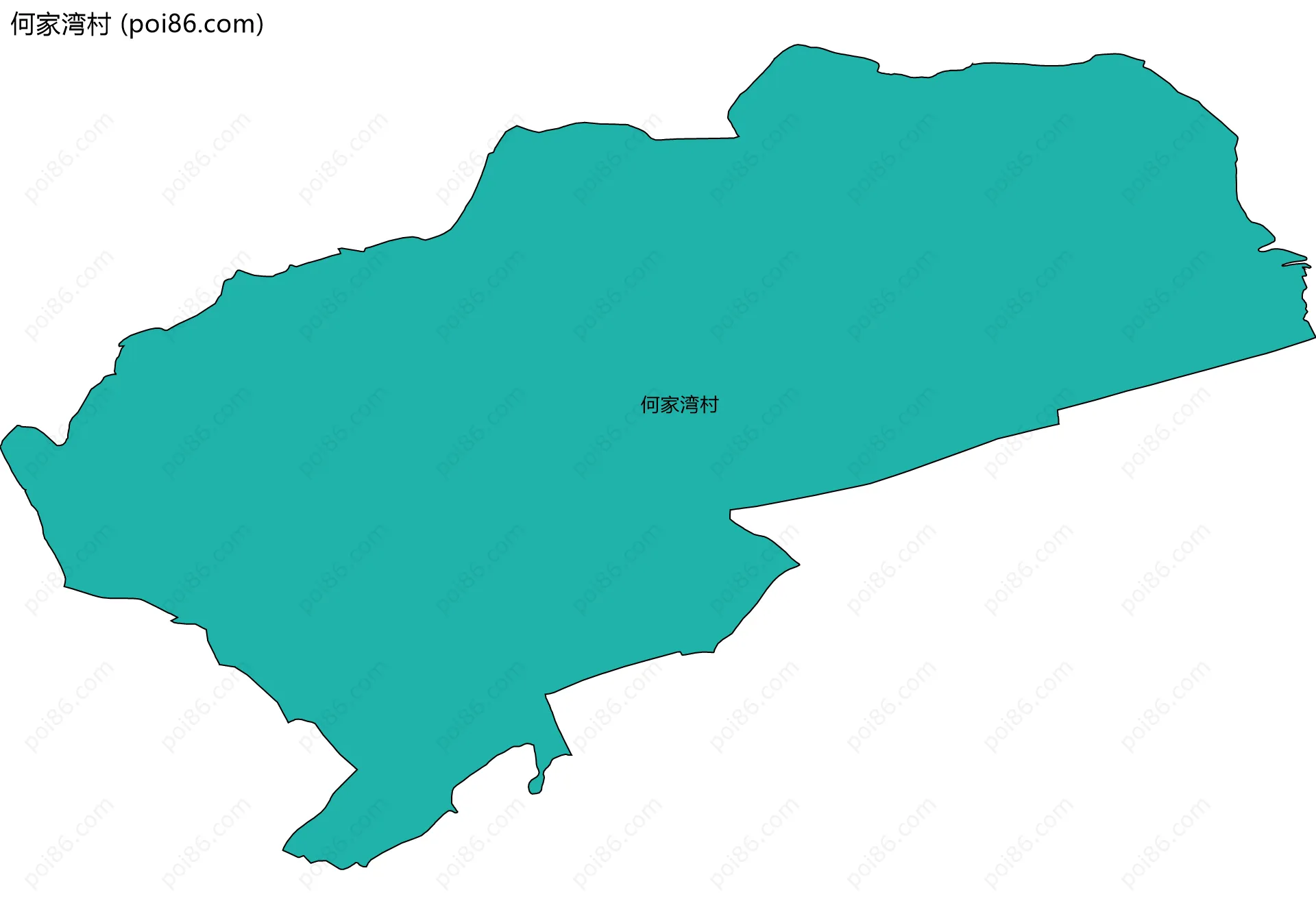 何家湾村边界地图