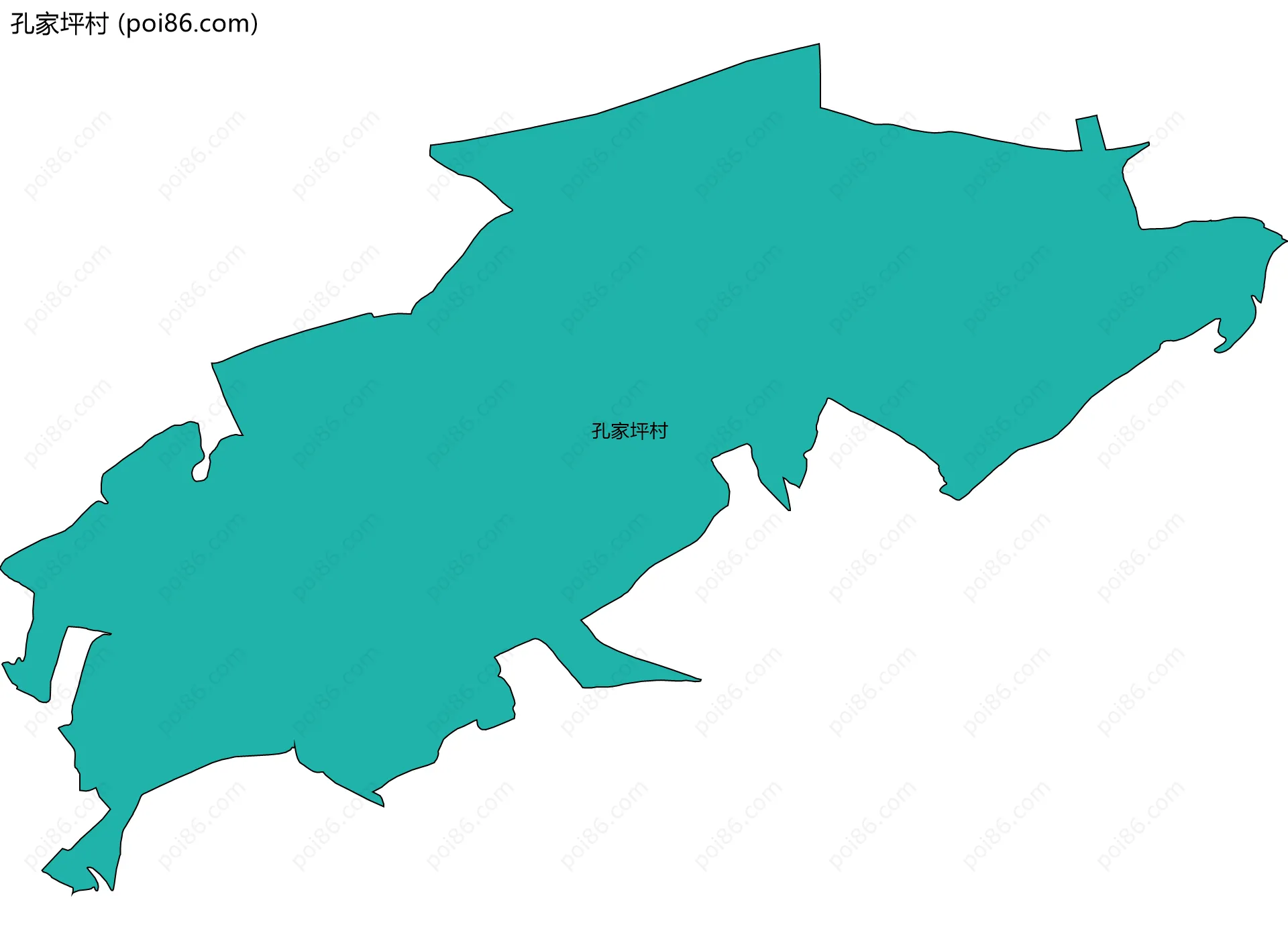 孔家坪村边界地图