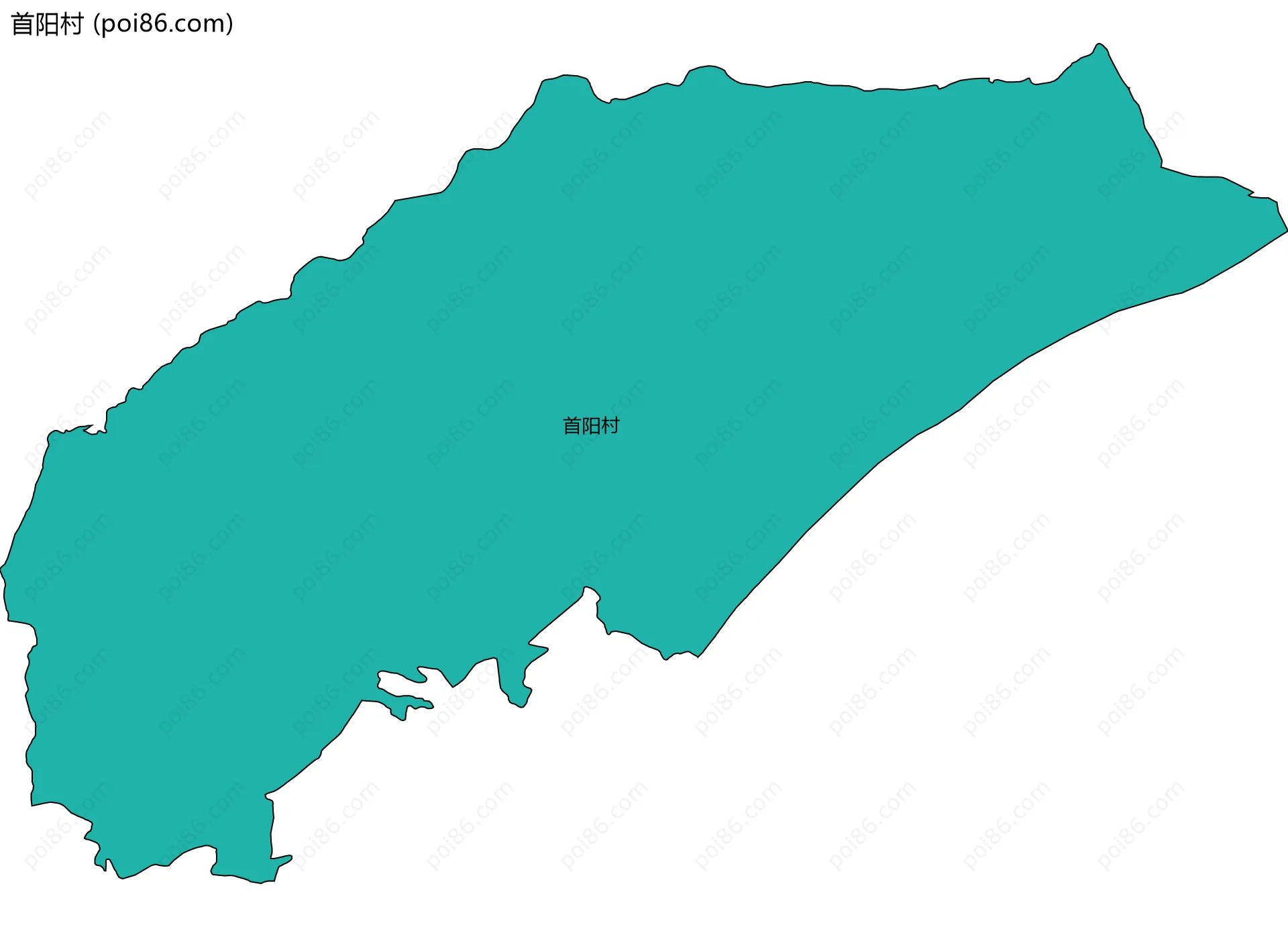 首阳村边界地图