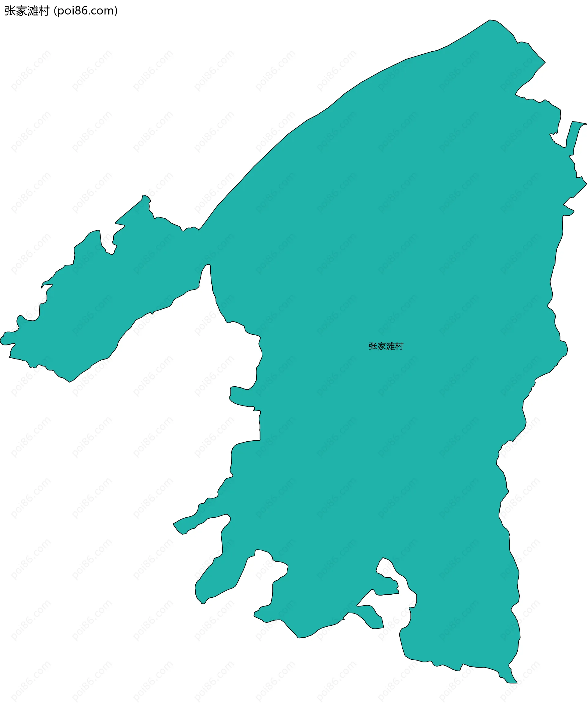 张家滩村边界地图