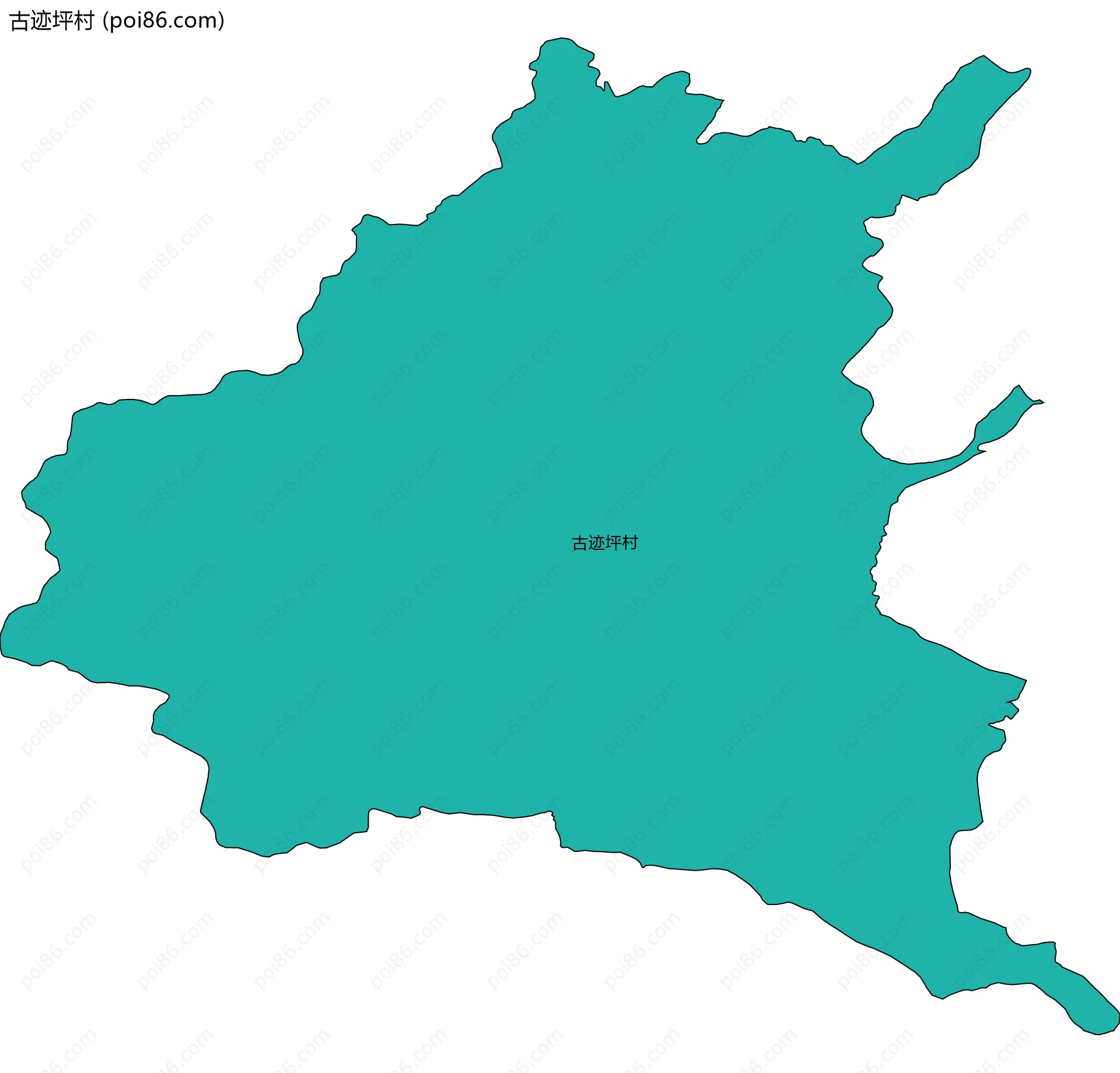 古迹坪村边界地图