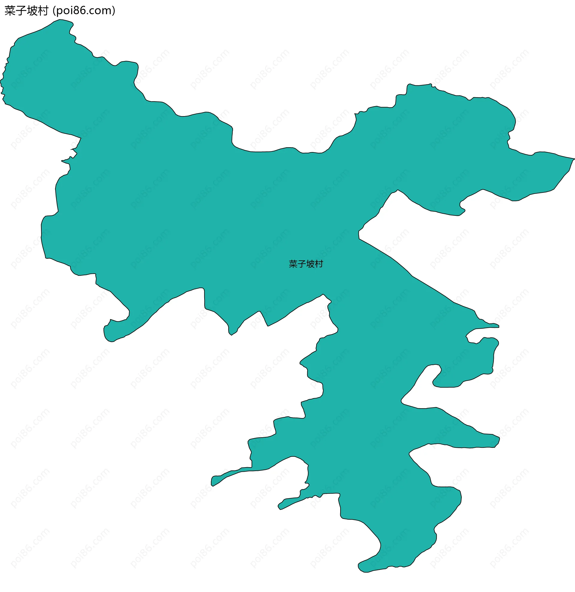 菜子坡村边界地图