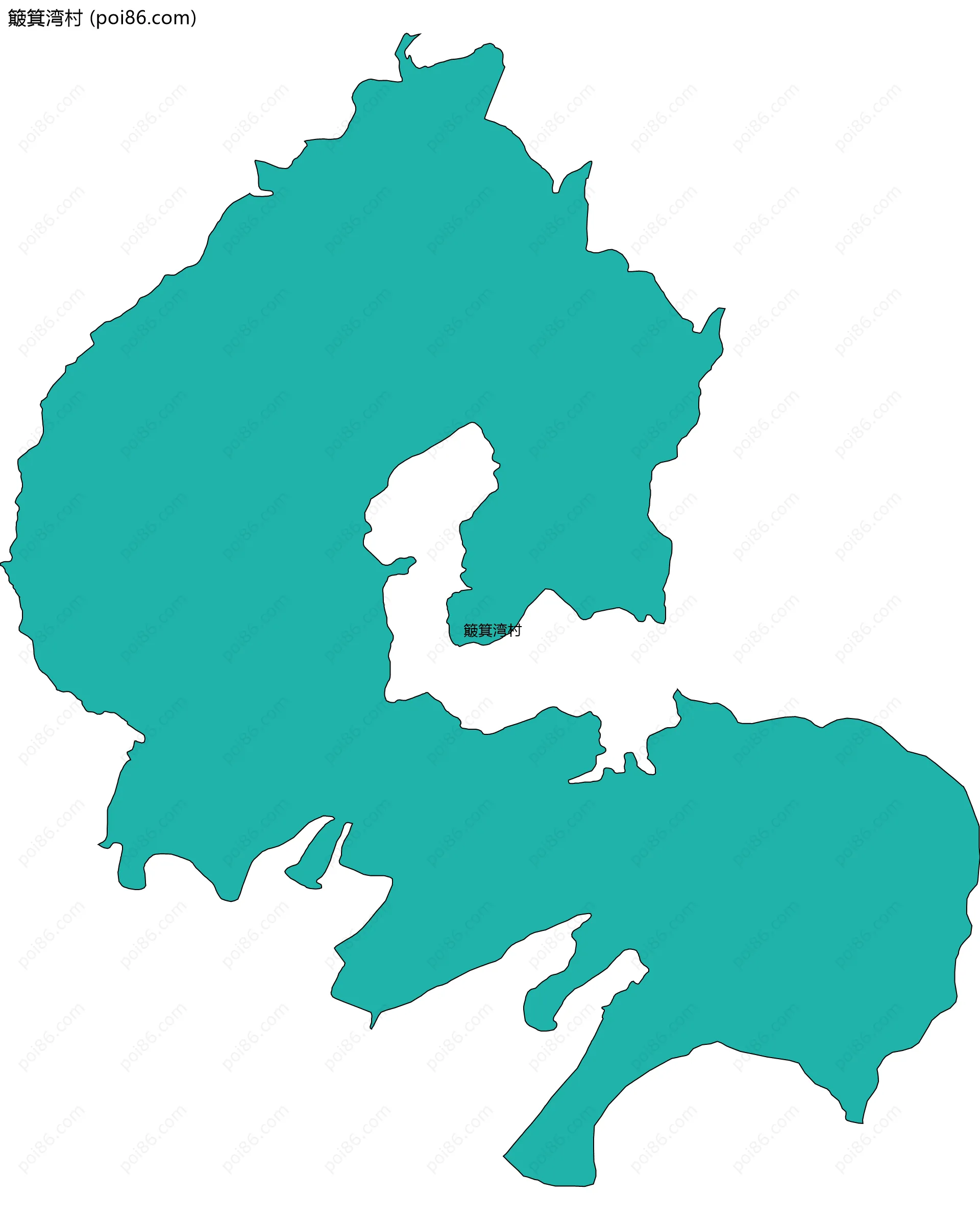 簸箕湾村边界地图