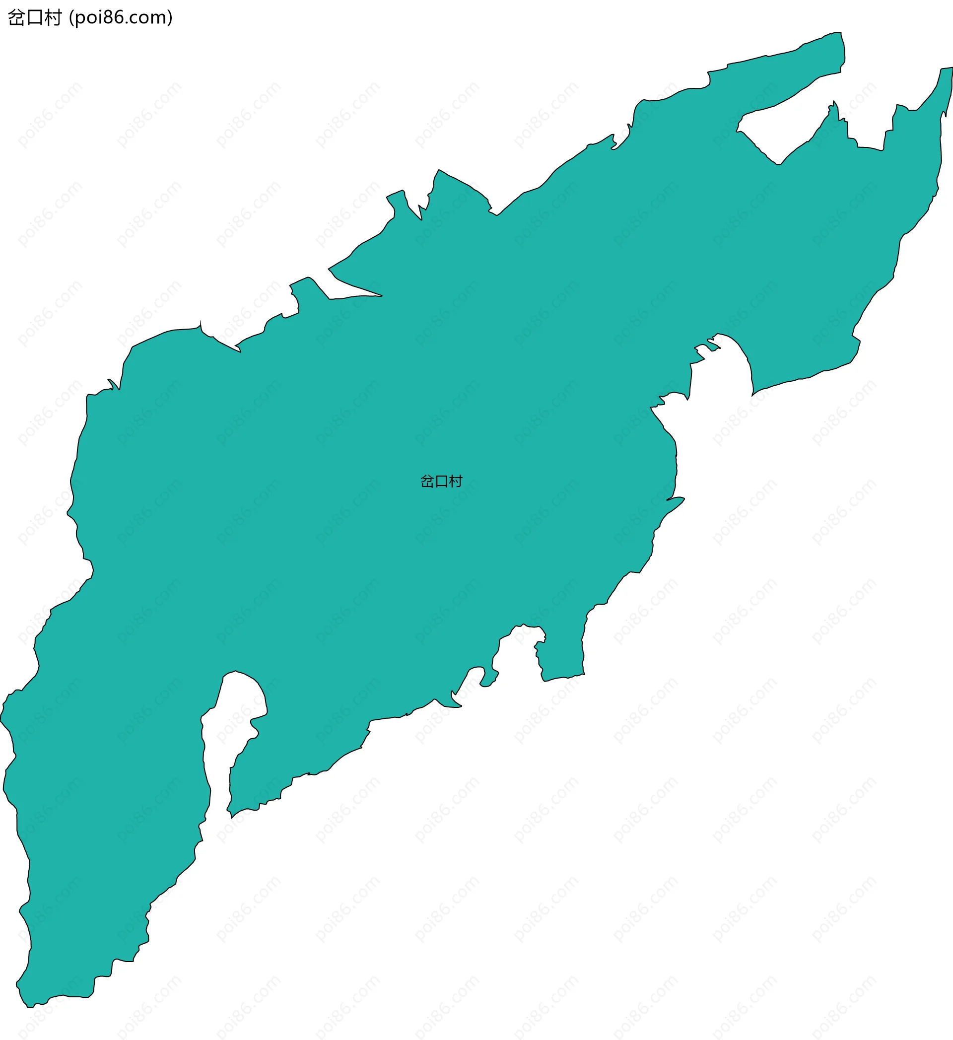 岔口村边界地图