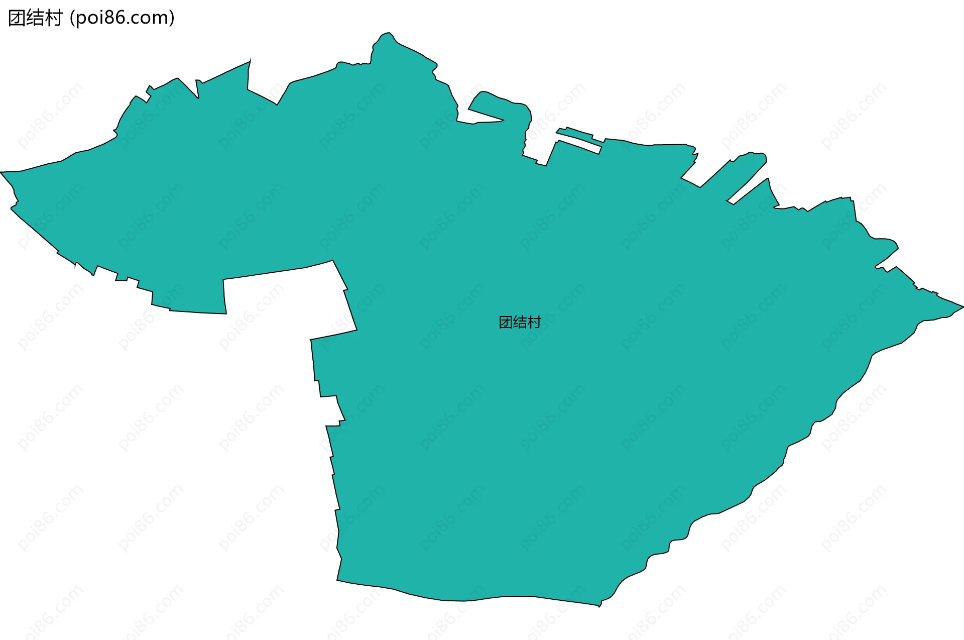 团结村边界地图