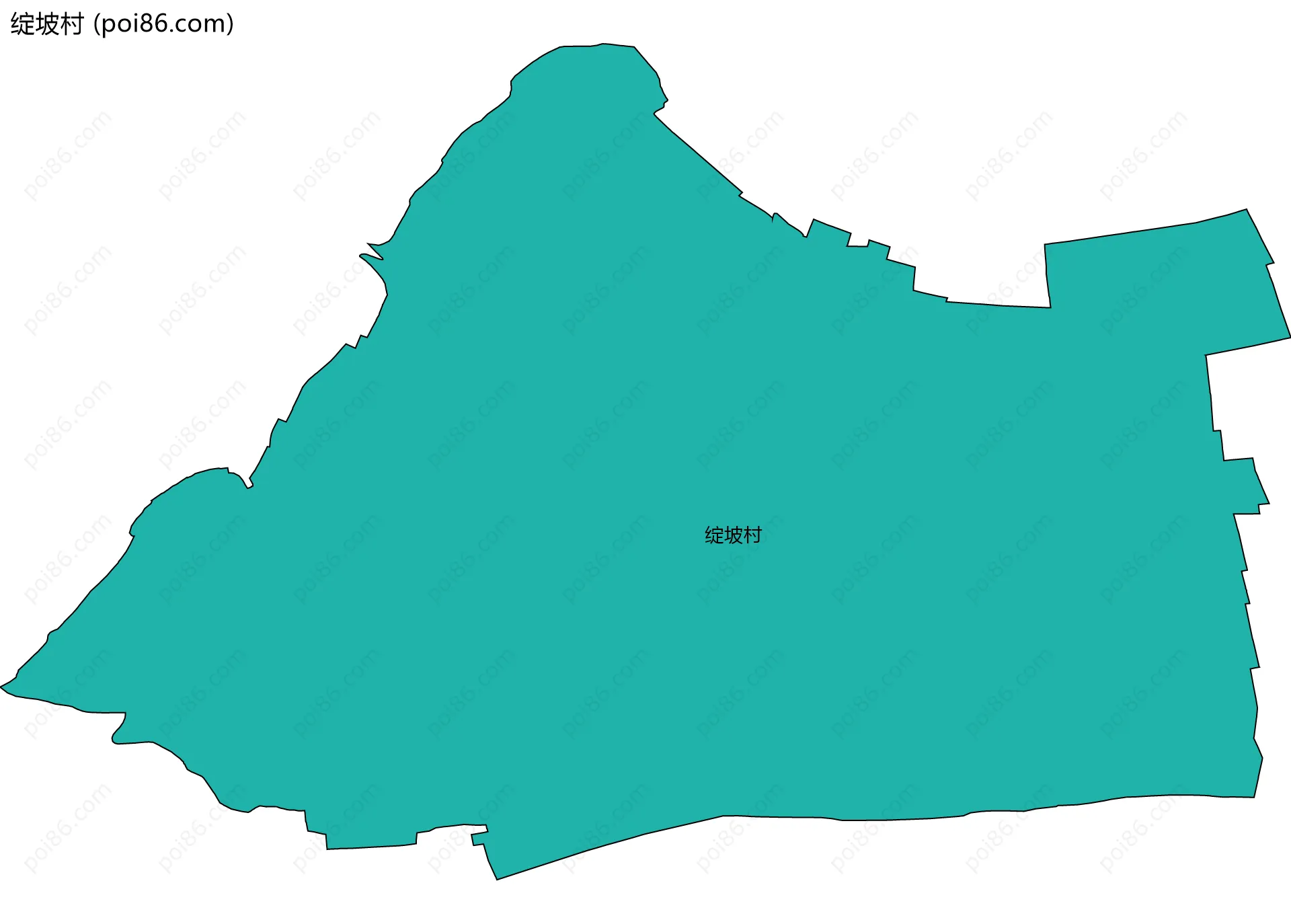 绽坡村边界地图