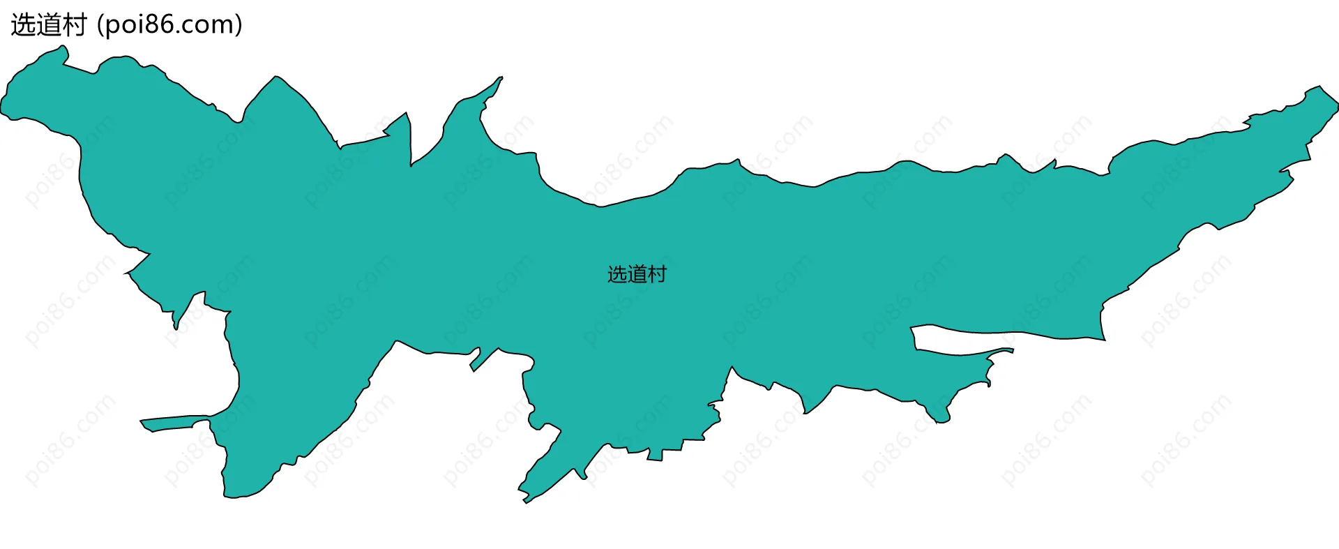 选道村边界地图
