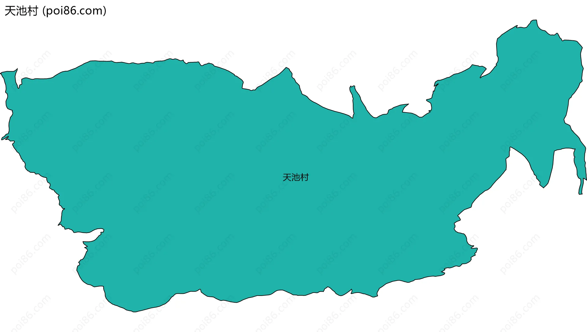 天池村边界地图