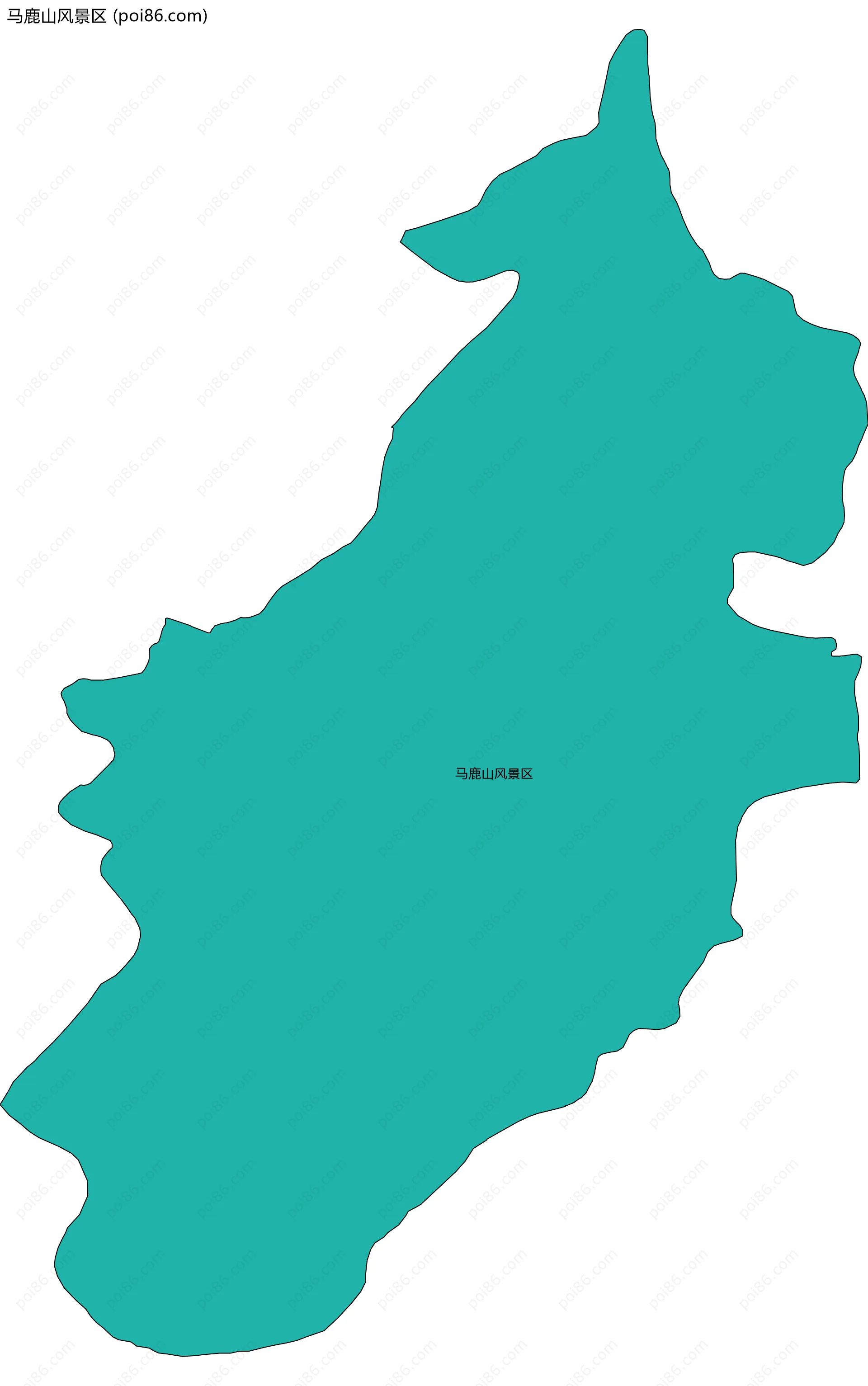 马鹿山风景区边界地图