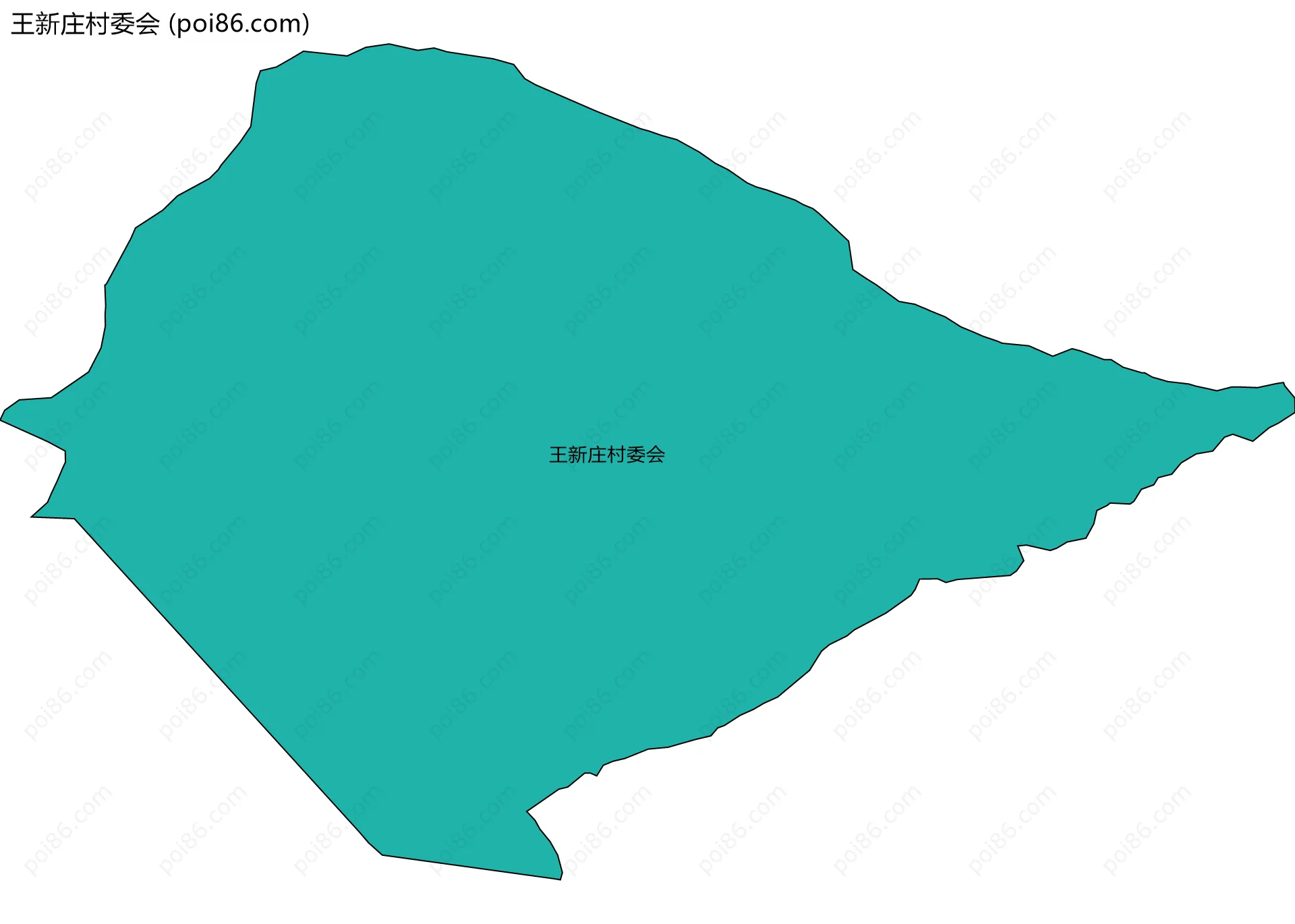 王新庄村委会边界地图