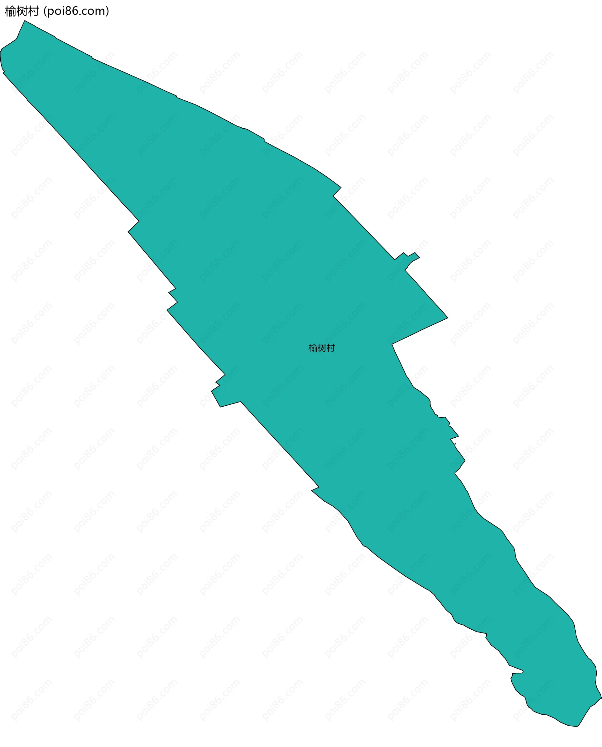 榆树村边界地图