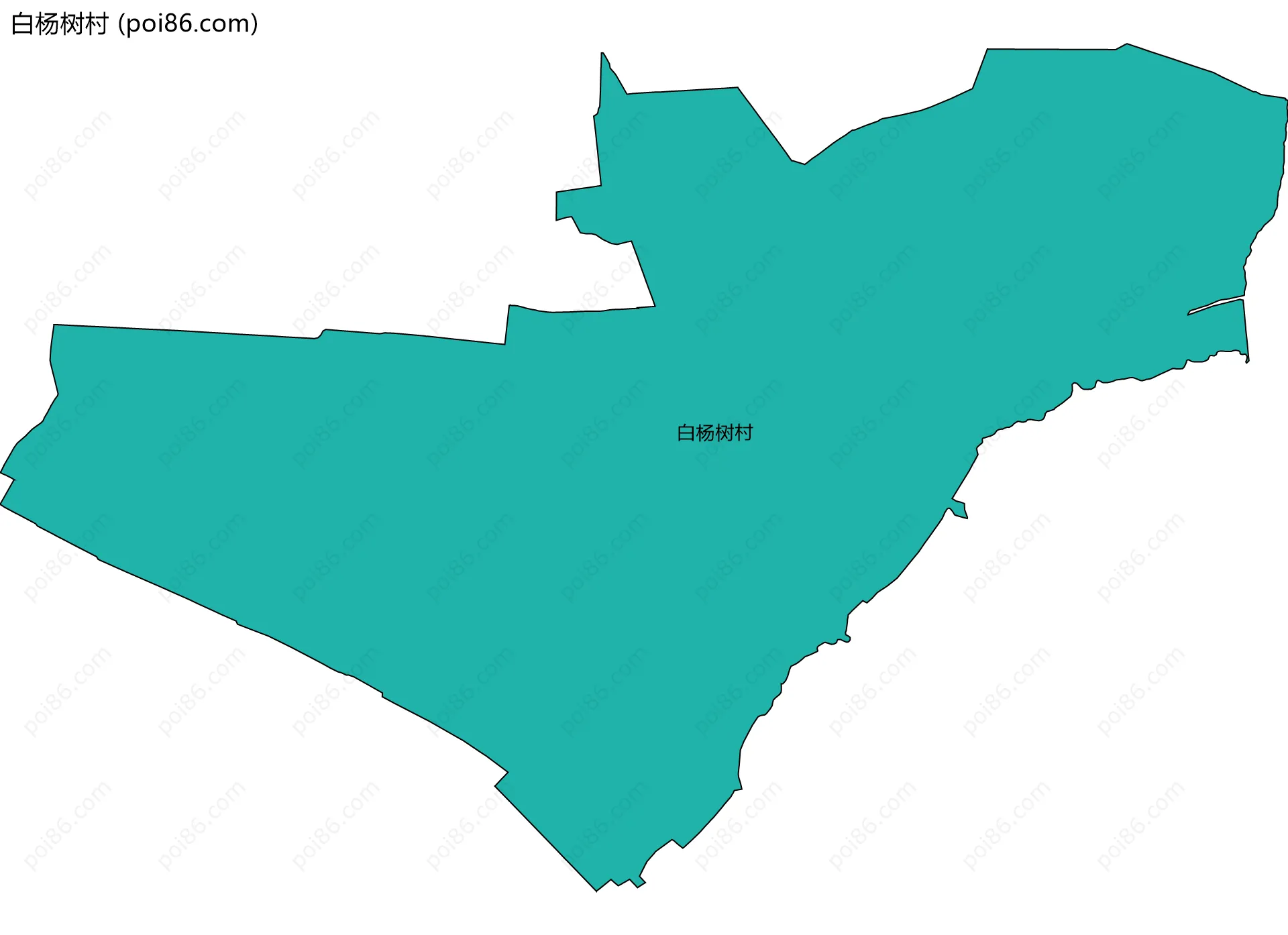 白杨树村边界地图