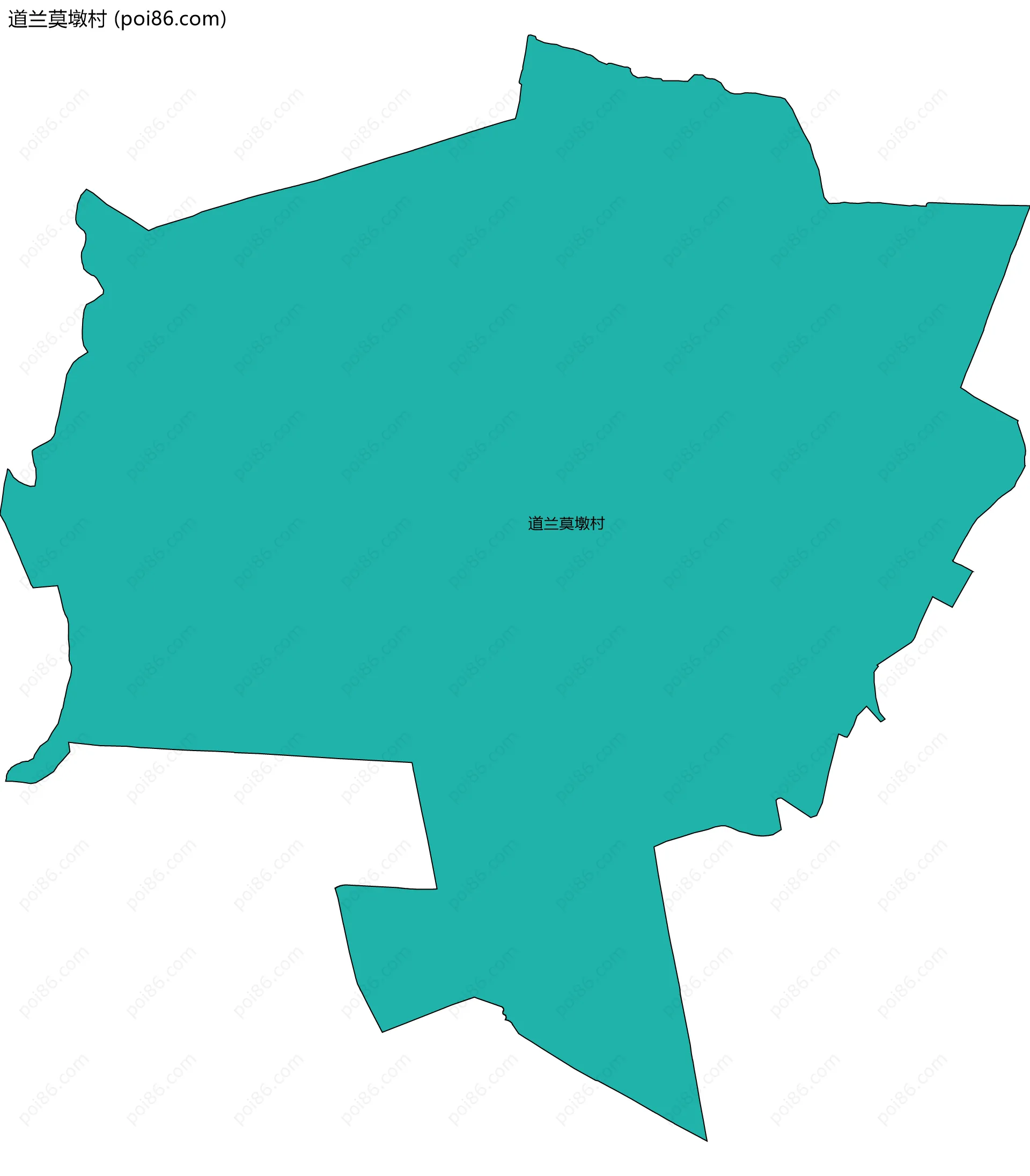 道兰莫墩村边界地图