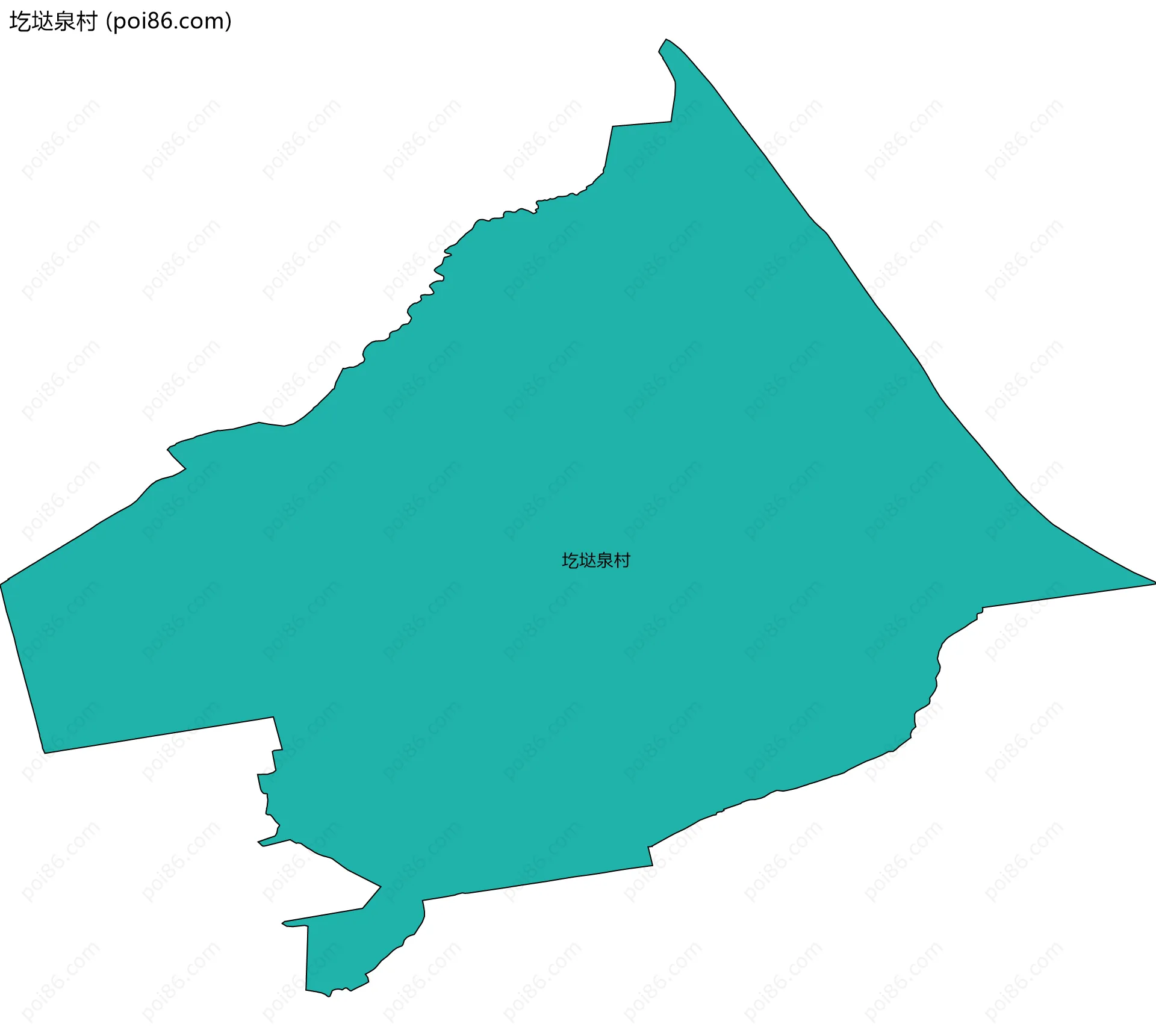 圪垯泉村边界地图