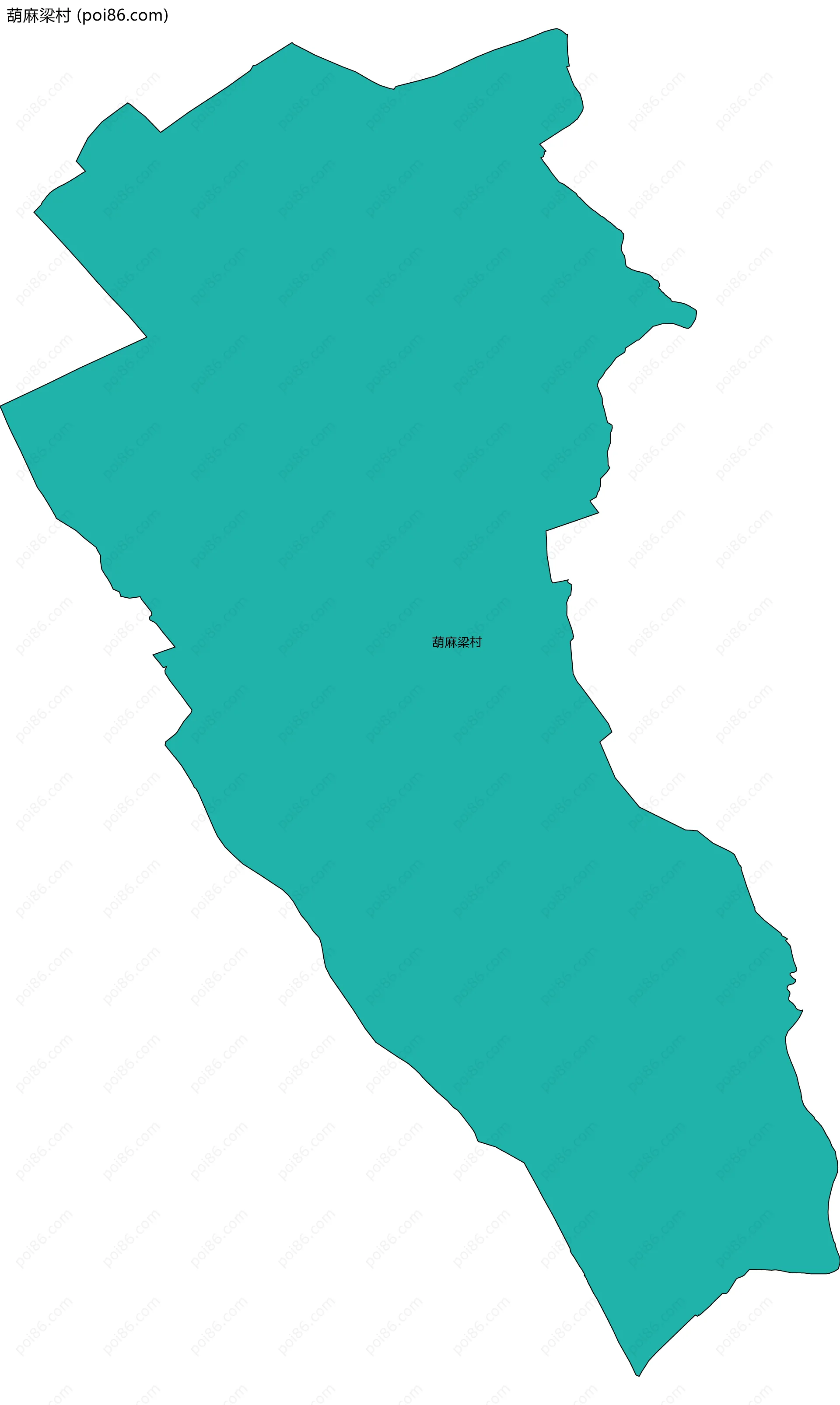 葫麻梁村边界地图