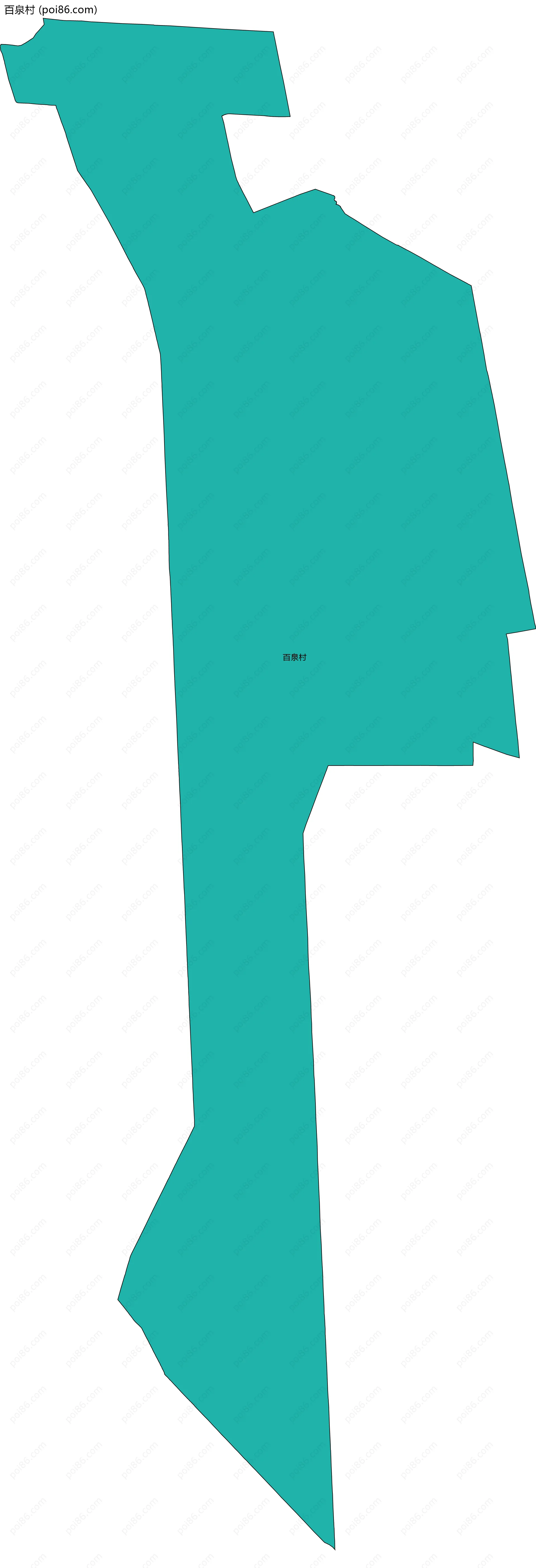 百泉村边界地图